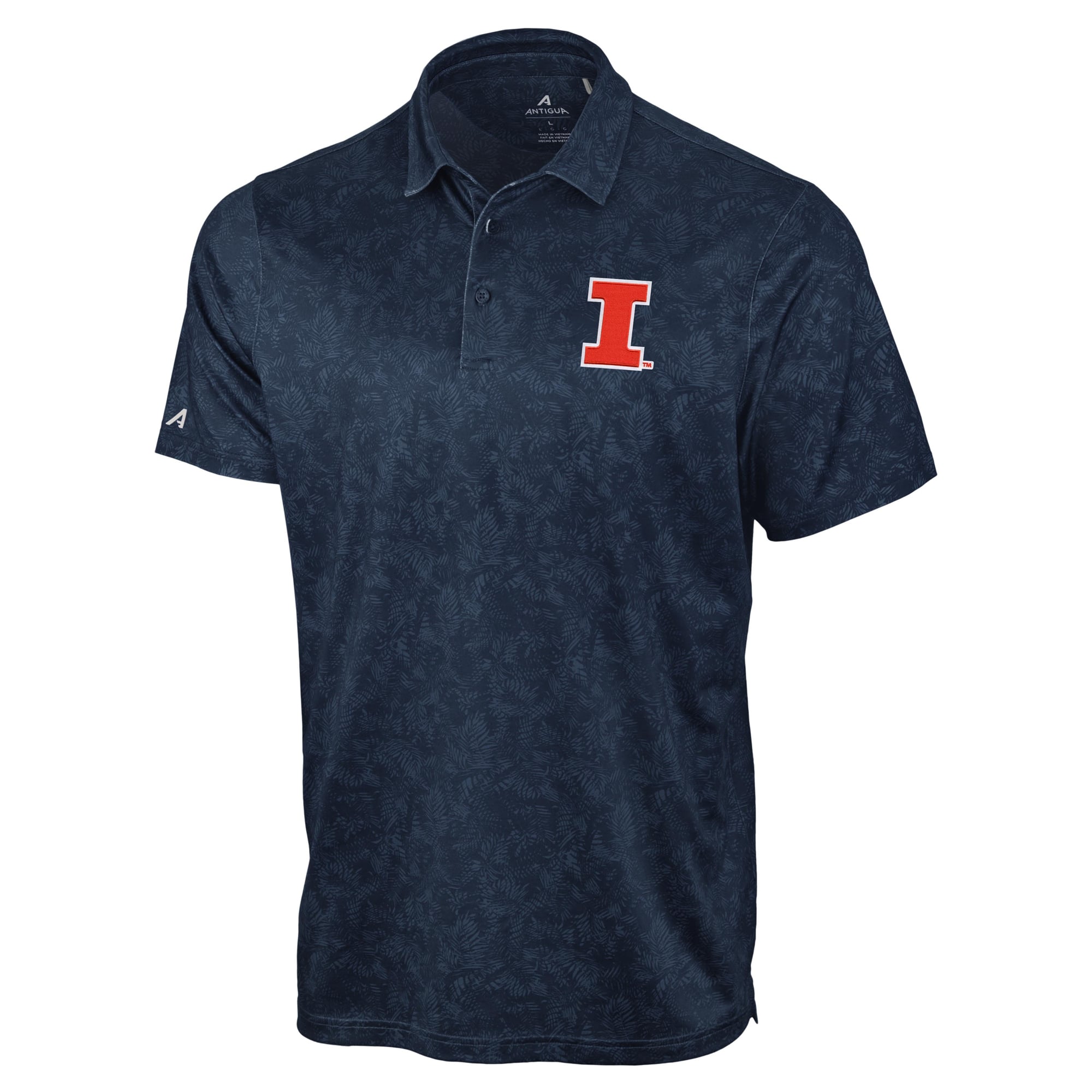 Polo Lush bleu marine Antigua pour homme, Illinois Fighting Illini