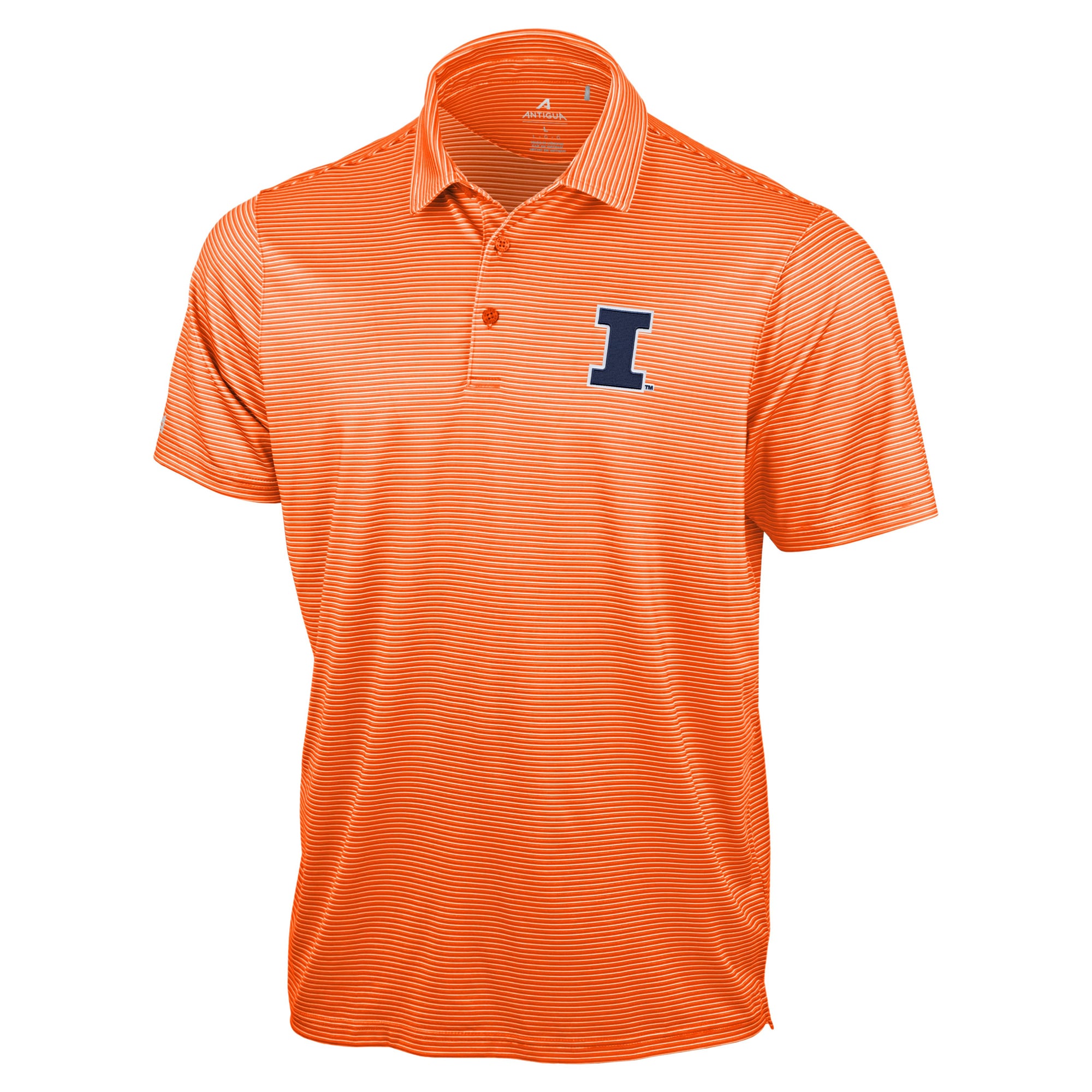 Polo Antigua orange pour homme, collection Illinois Fighting Illini Lineage