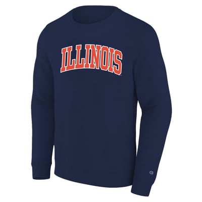 Sweat-shirt Illinois Fighting Illini Champion Arch Applique pour homme, grandes tailles - Bleu marine