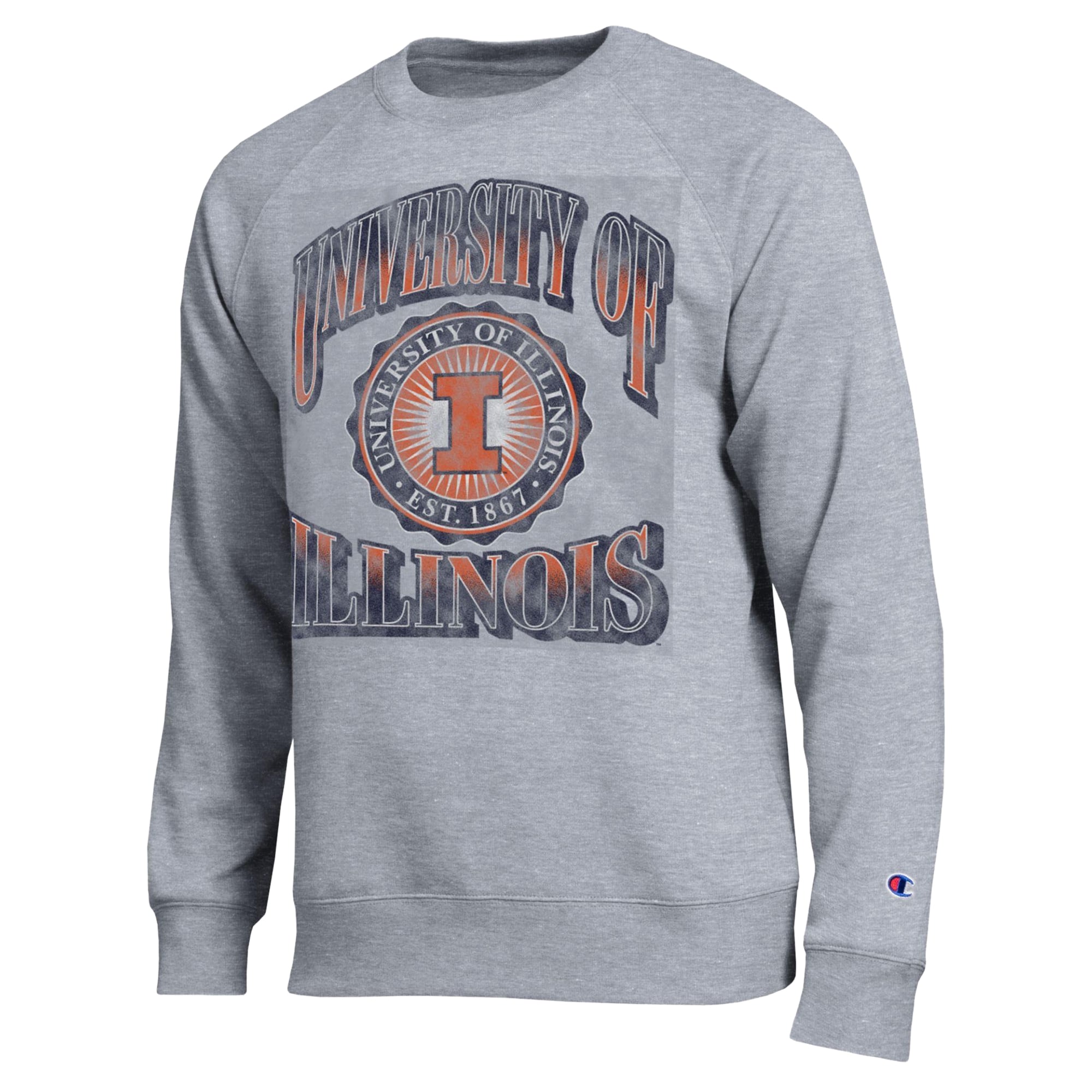 Men's Champion Heather Gray Illinois Fighting Illini All-Star Sweatshirt