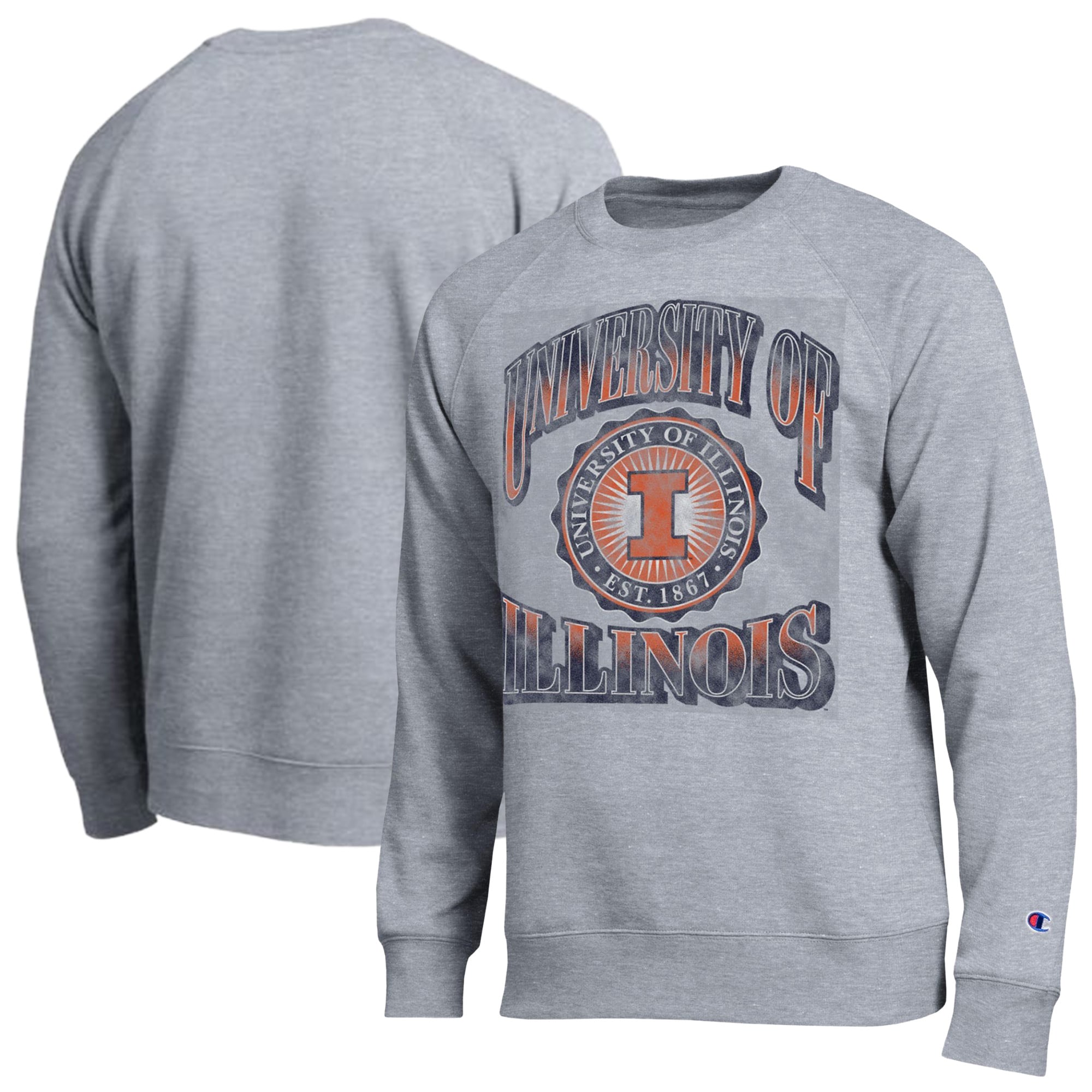 Men's Champion Heather Gray Illinois Fighting Illini All-Star Sweatshirt