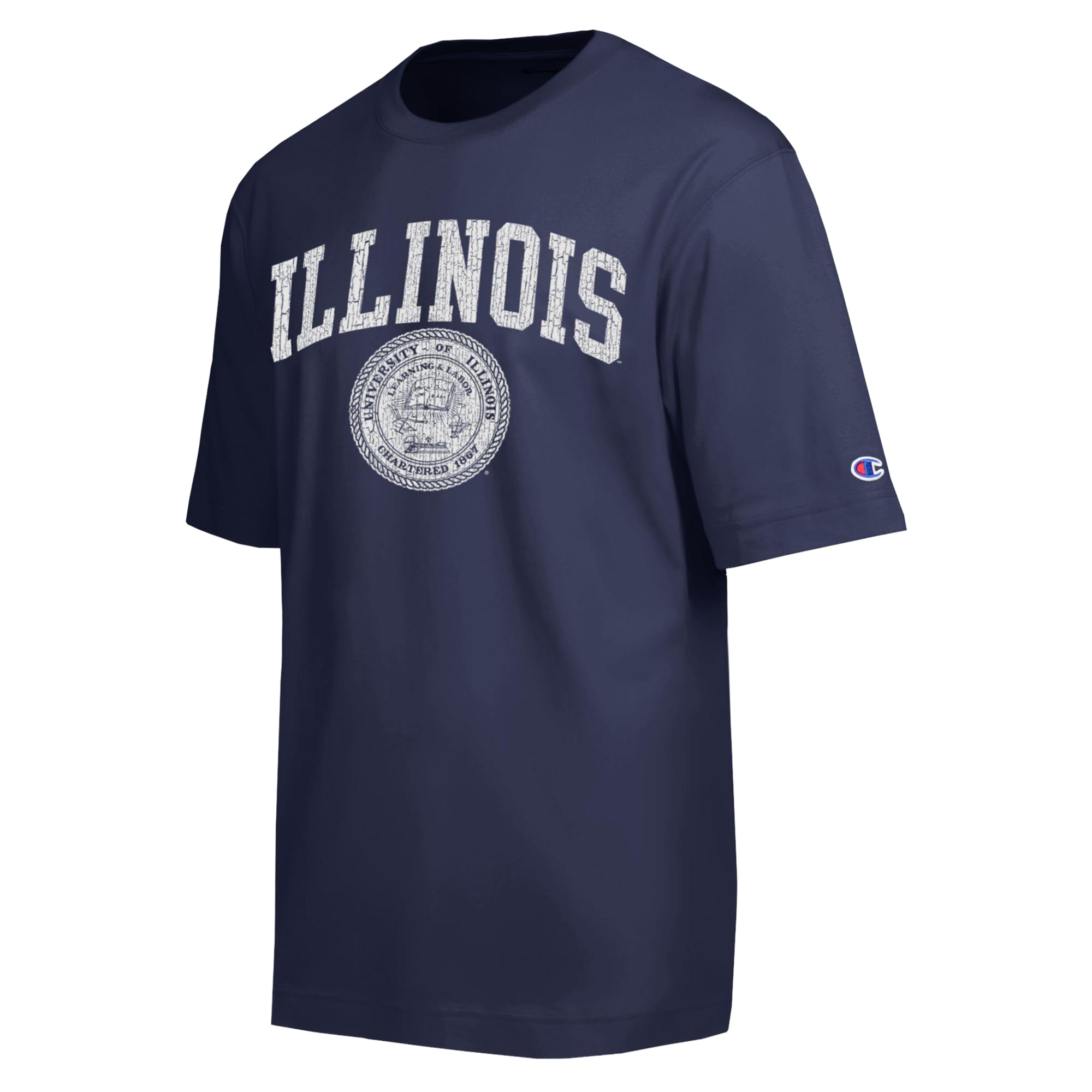 T-shirt Champion Navy Illinois Fighting Illini Scholar All-Star pour hommes