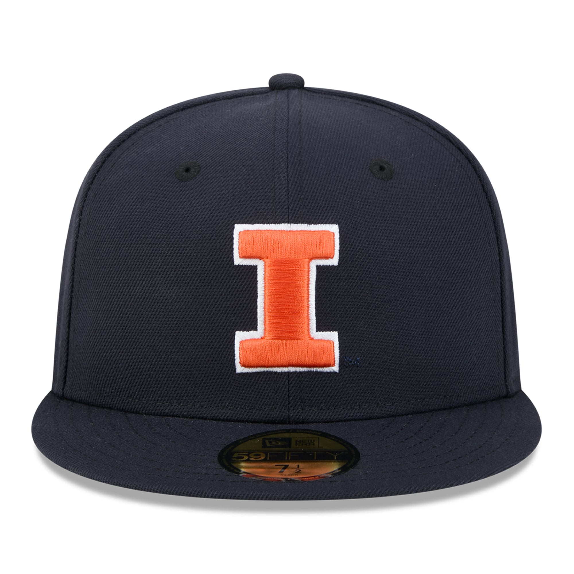 Casquette ajustée New Era Illinois Fighting Illini Core 59FIFTY bleu marine pour homme