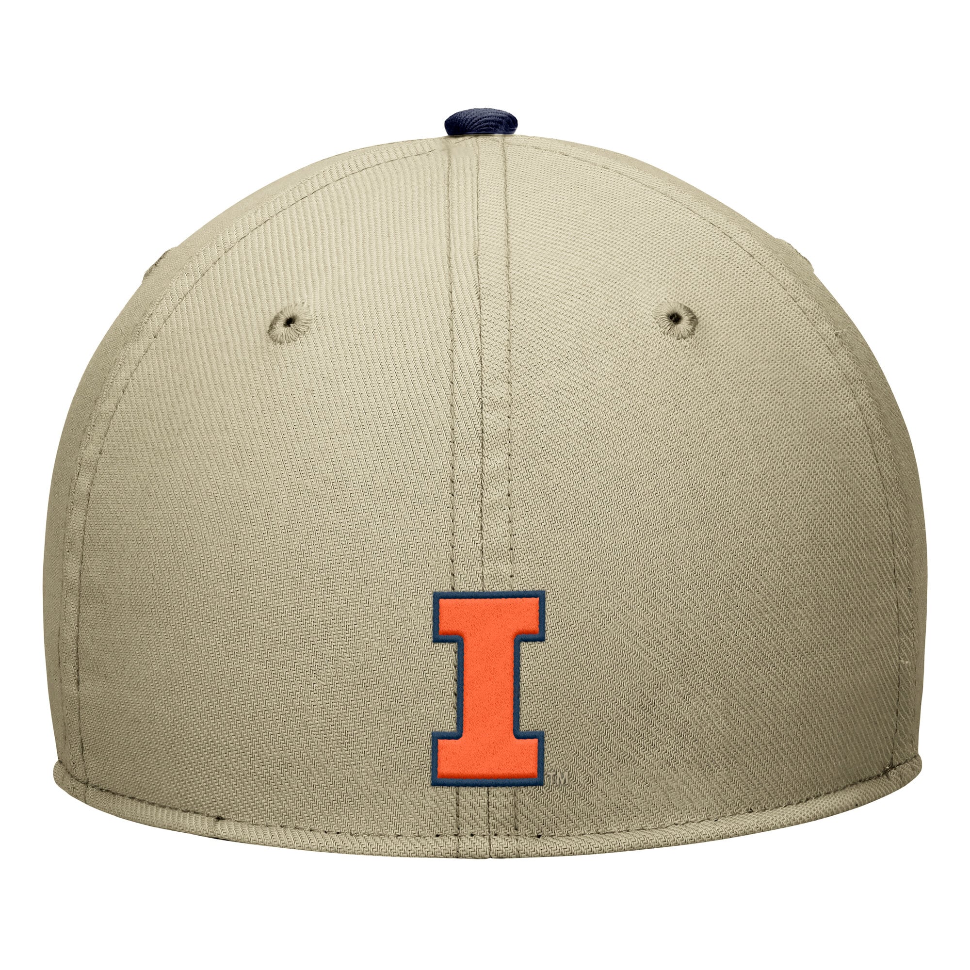 Casquette Nike pour homme beige/marine Illinois Fighting Illini Dri-FIT SwooshFlex
