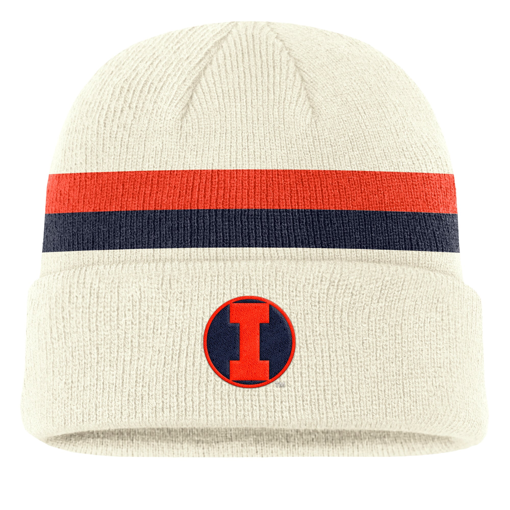 Men's Nike Cream Illinois Fighting Illini Legacy Lettered Cuffed Knit Hat