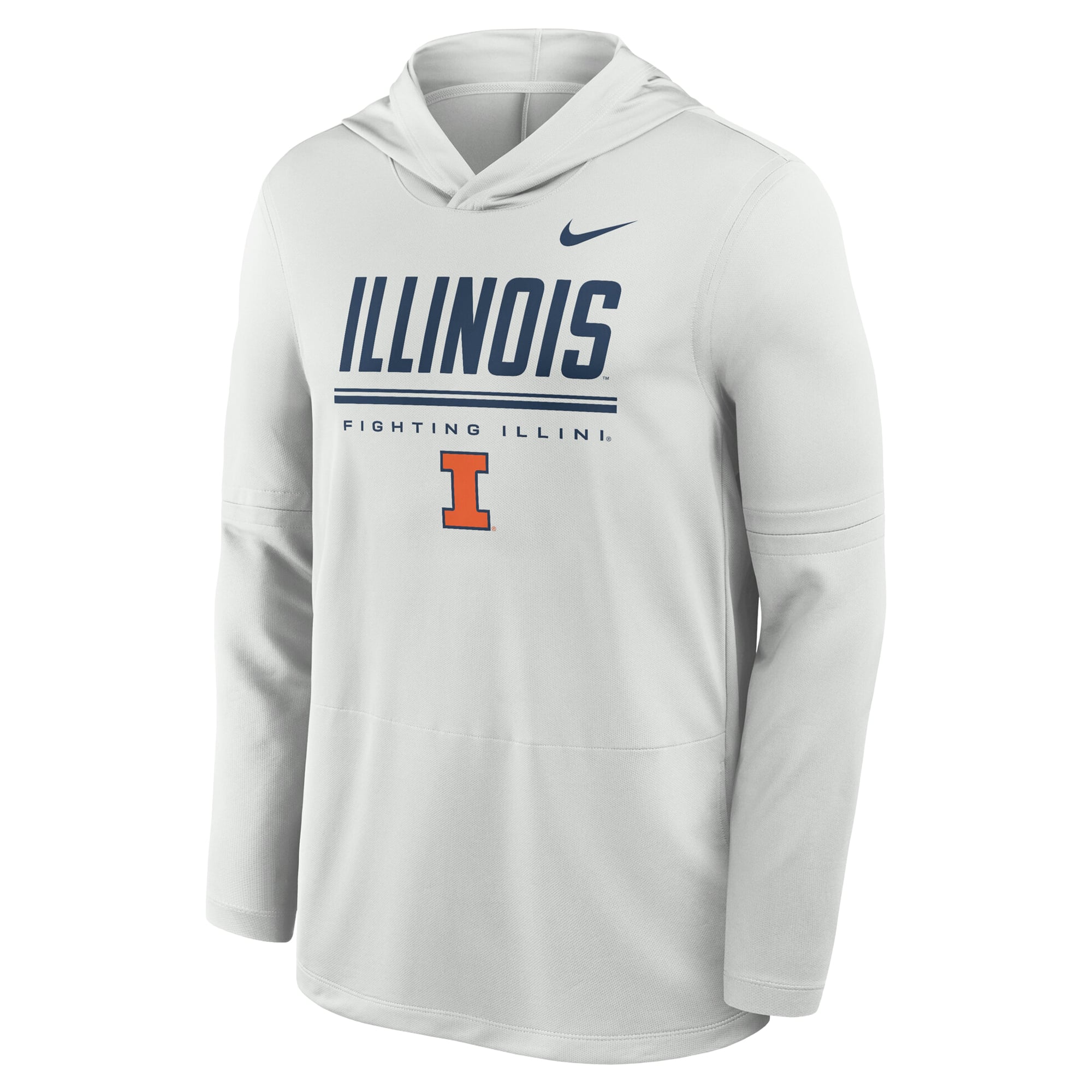 Men's Nike Illinois Fighting Illini 2026 Sideline Dri-FIT Lightweight Hooded Top