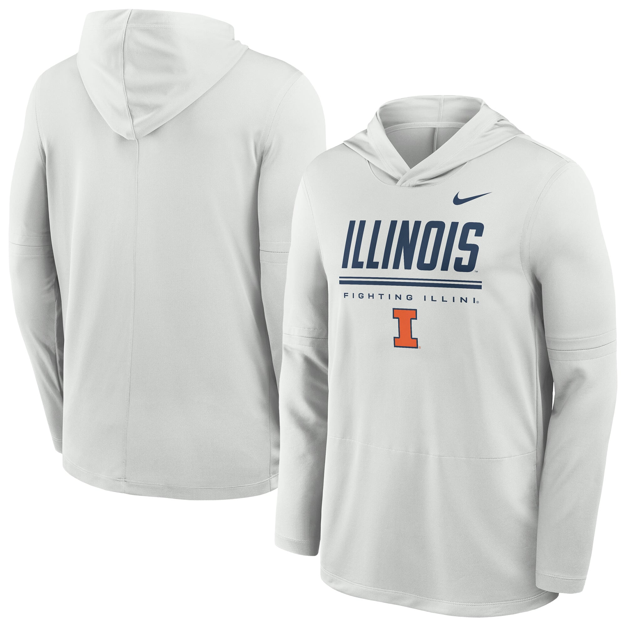 Men's Nike Illinois Fighting Illini 2026 Sideline Dri-FIT Lightweight Hooded Top