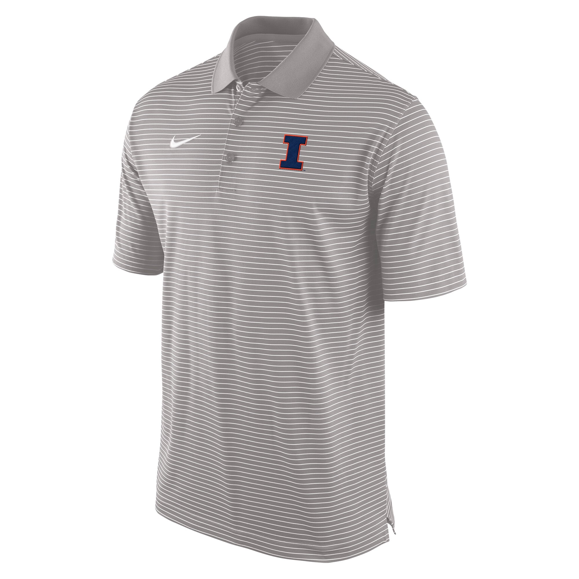 Polo Nike Dri-FIT Tour gris pour homme, Illinois Fighting Illini