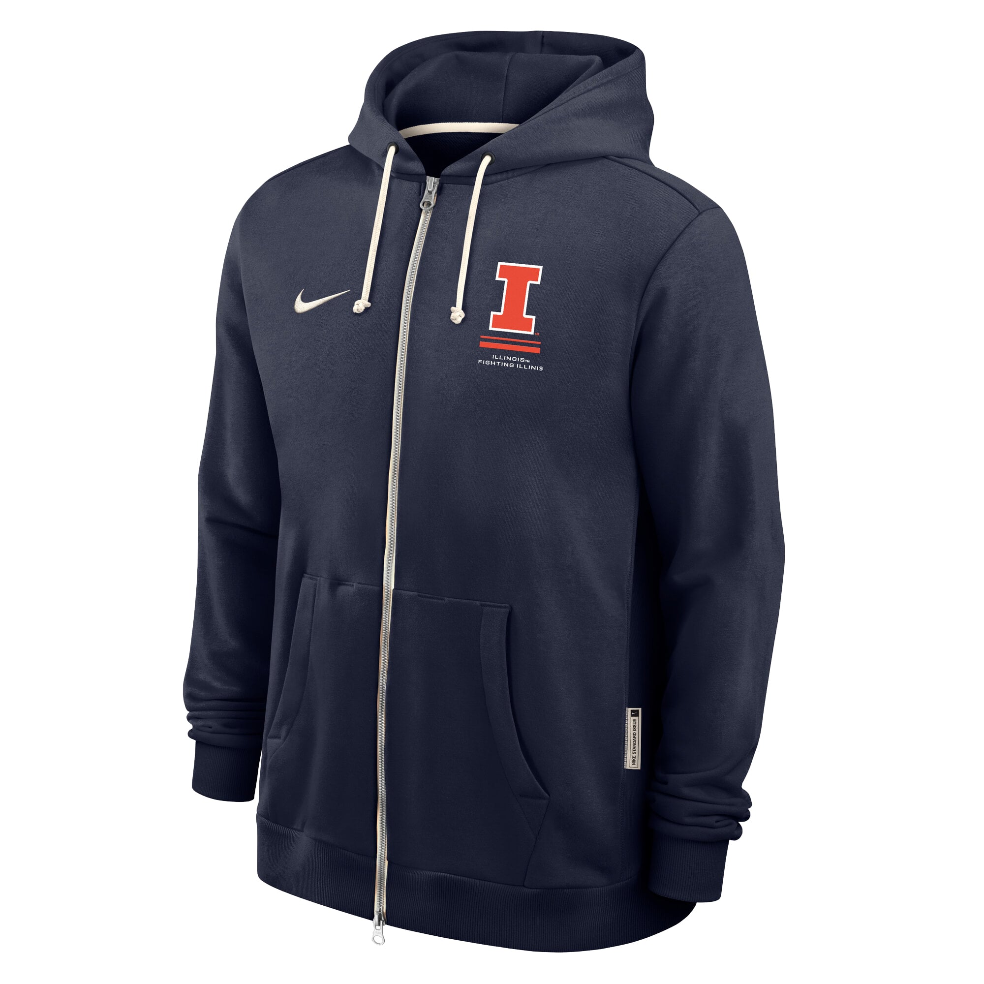 Men's Nike Navy Illinois Fighting Illini 2026 Sideline Dri-FIT Full-Zip Hoodie