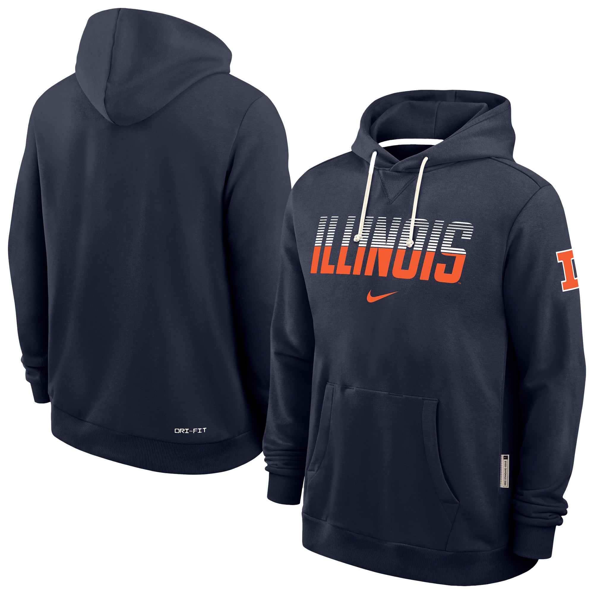 Men's Nike Navy Illinois Fighting Illini 2026 Sideline Standard Issue Dri-FIT Hoodie