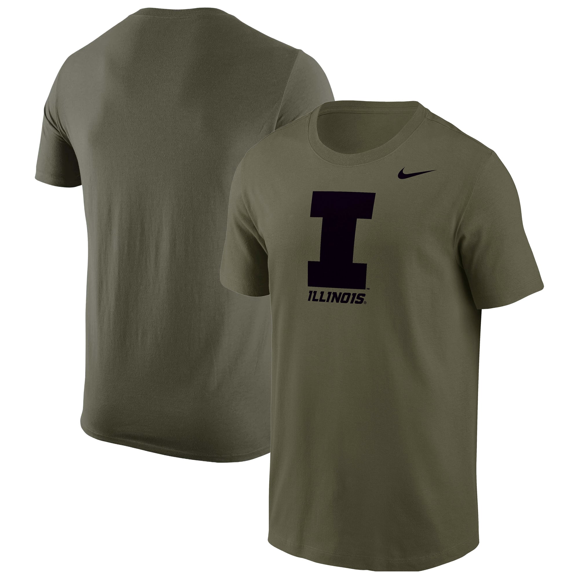 T-shirt militaire Nike Olive Illinois Fighting Illini pour homme