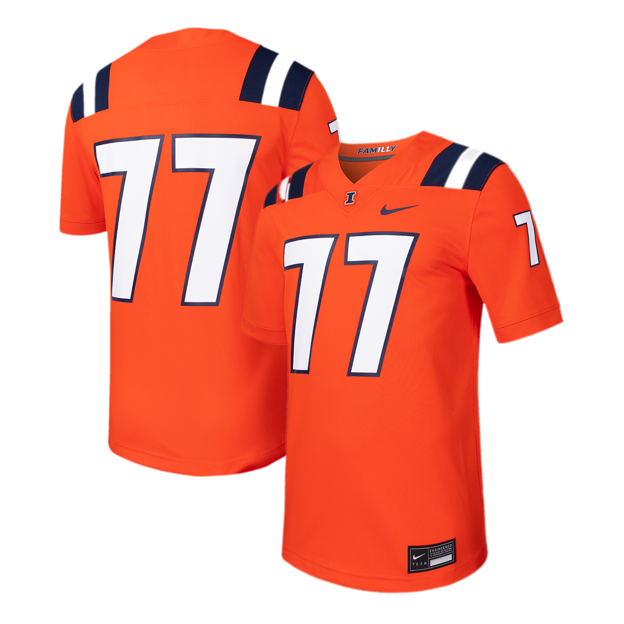 Maillot de football réplique Nike orange Illinois Fighting Illini pour homme