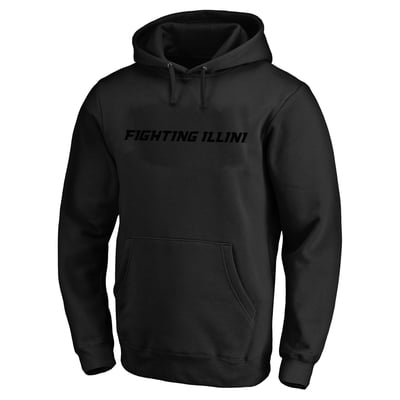  Illinois Fighting Illini Profile Tonal Hoodie - Black
