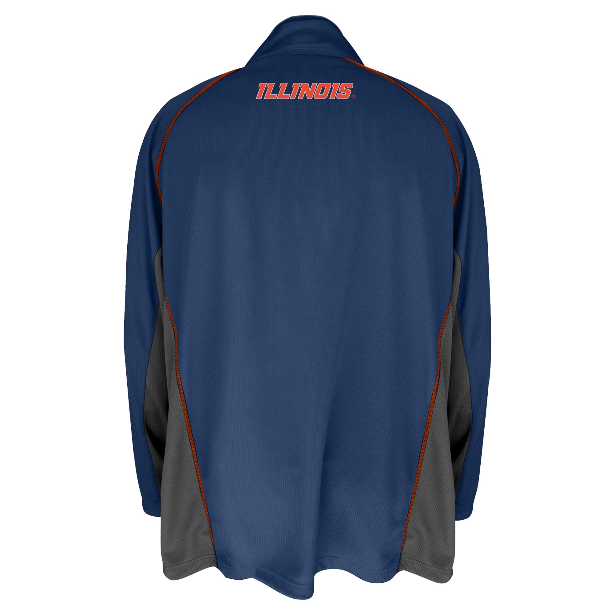 Men's Profile Navy Illinois Fighting Illini Big & Tall Quarter-Zip Raglan Jacket