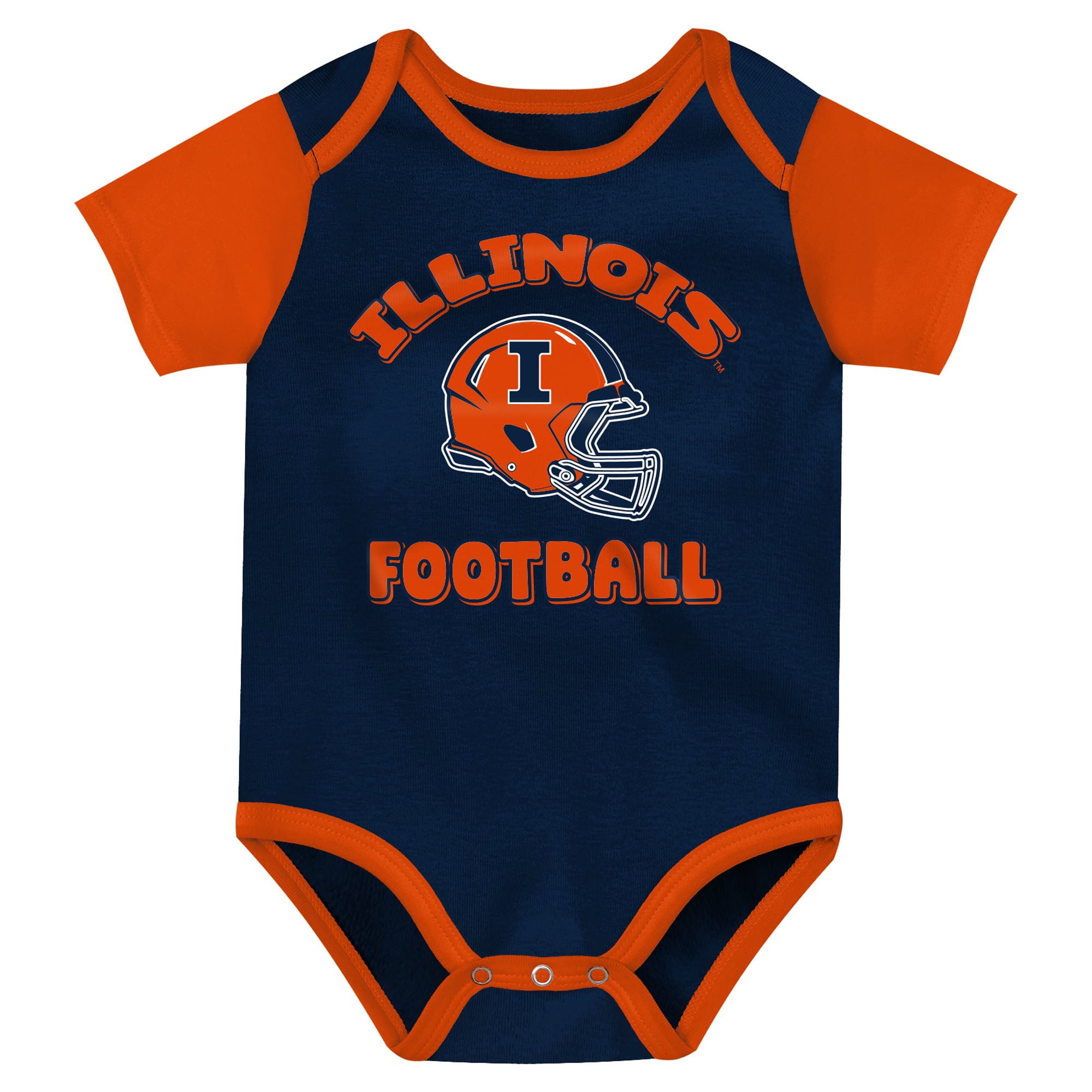 Newborn Outerstuff Navy Illinois Fighting Illini Star Player Three-Piece Bodysuit Set
