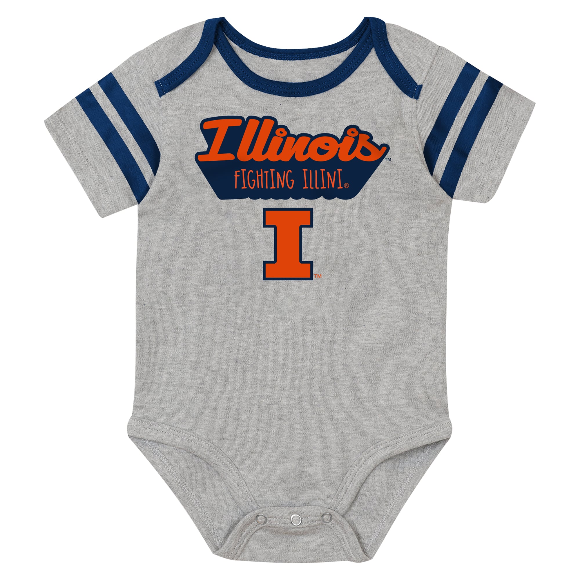 Newborn Outerstuff Navy Illinois Fighting Illini Star Player Three-Piece Bodysuit Set