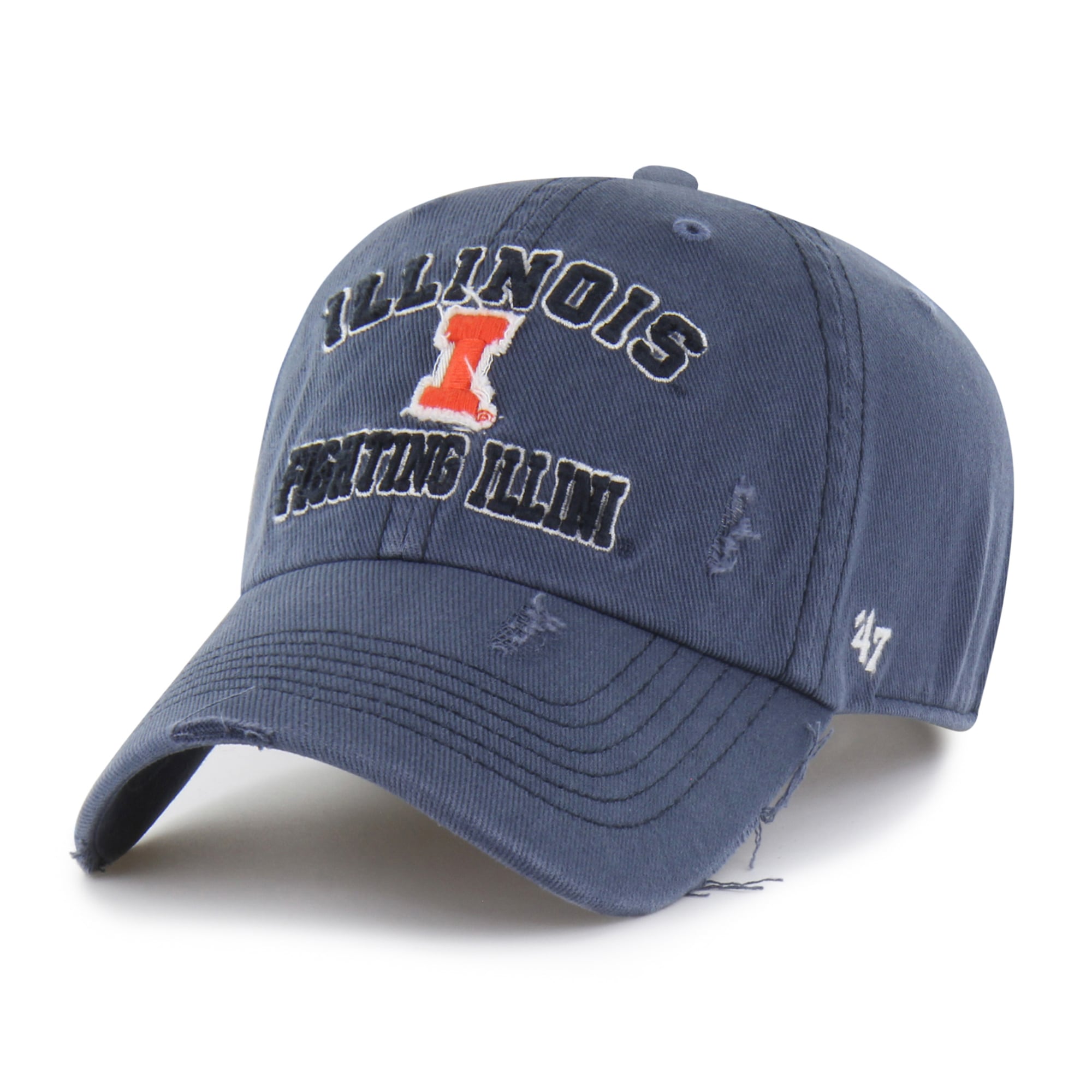 Unisex '47 Navy Illinois Fighting Illini Well-Worn Seymore Clean Up Adjustable Hat