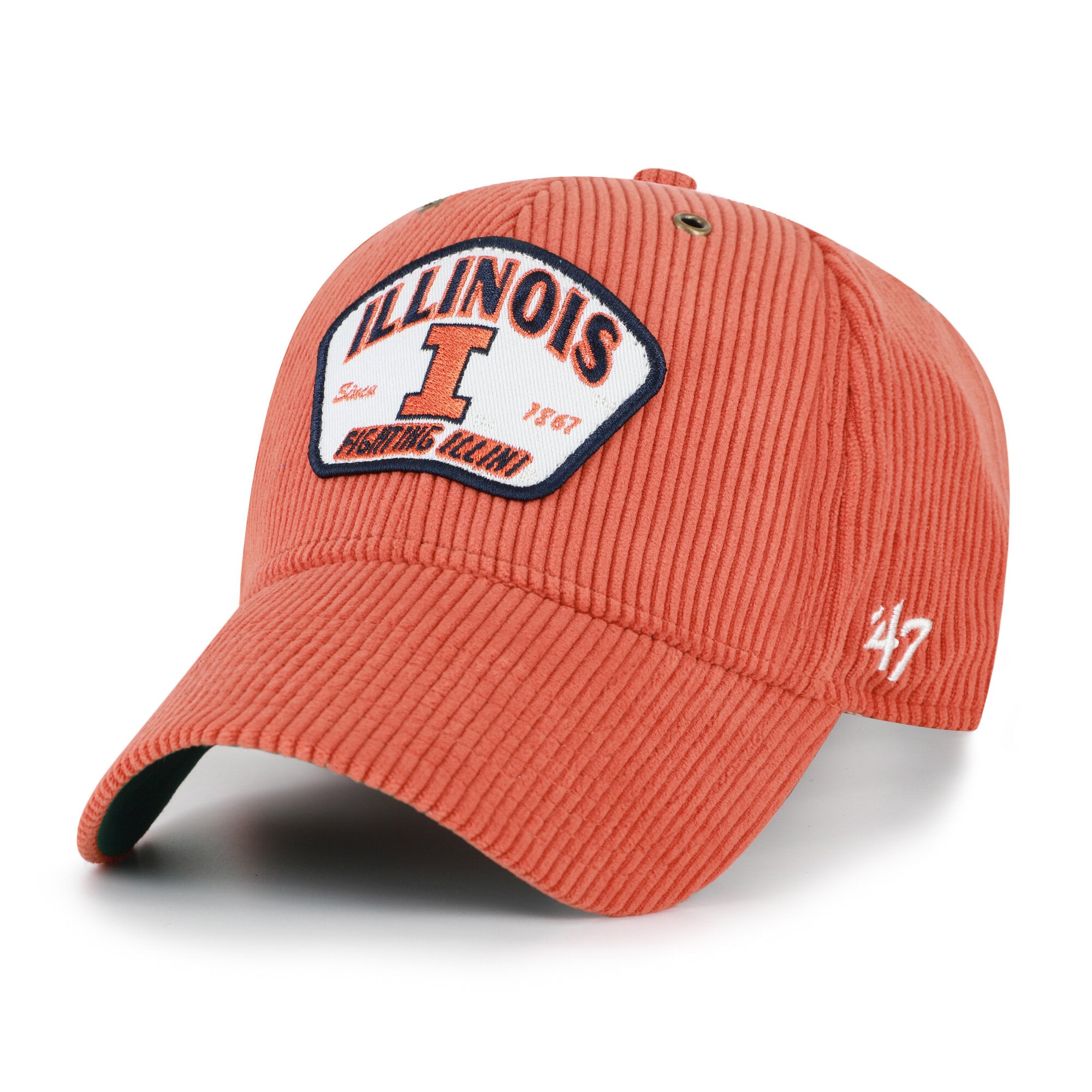 Casquette unisexe ajustable '47 Orange Illinois Fighting Illini Accordia en velours côtelé MVP