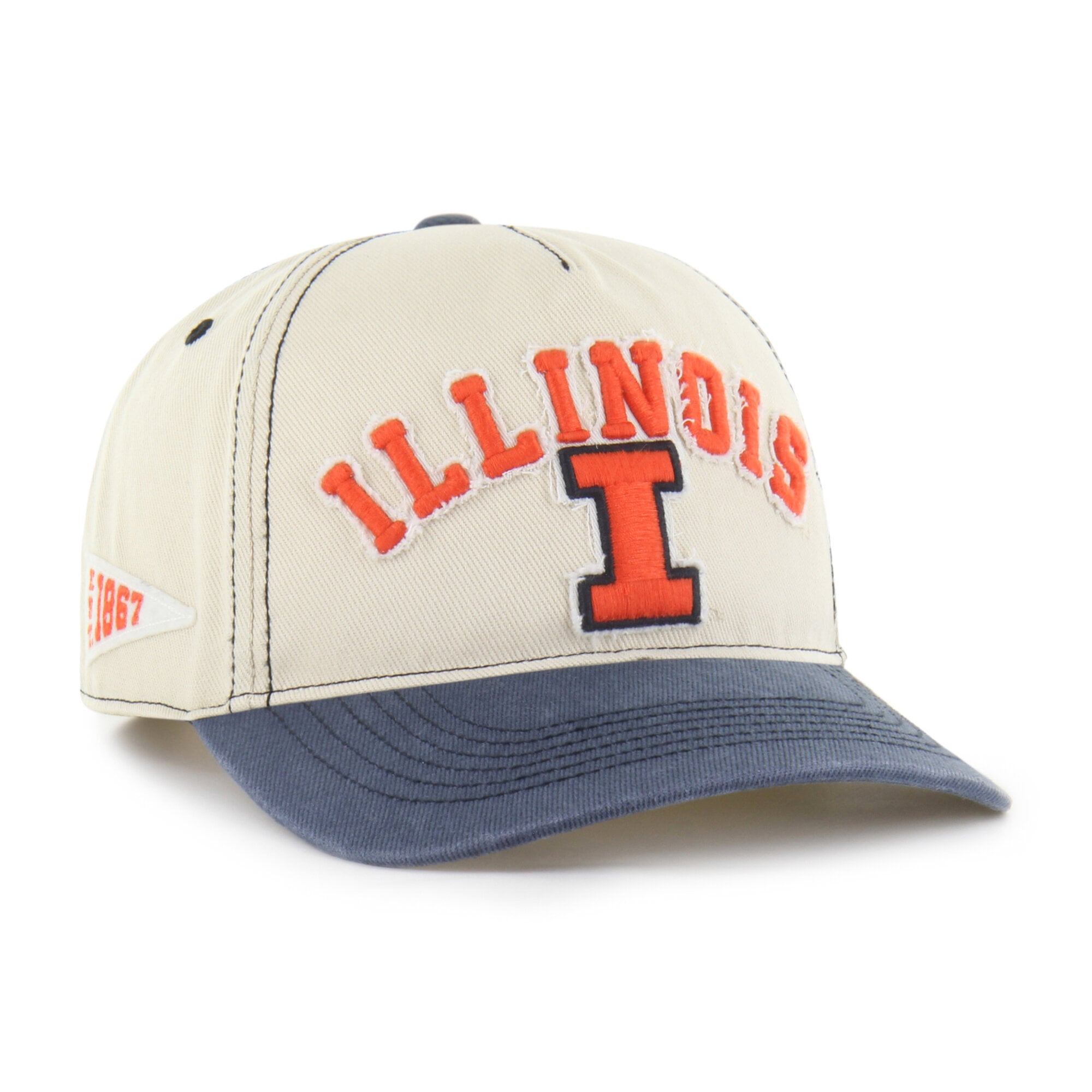 Unisex '47 Tan/Navy Illinois Fighting Illini Well-Worn Calderwood Hitch Adjustable Hat