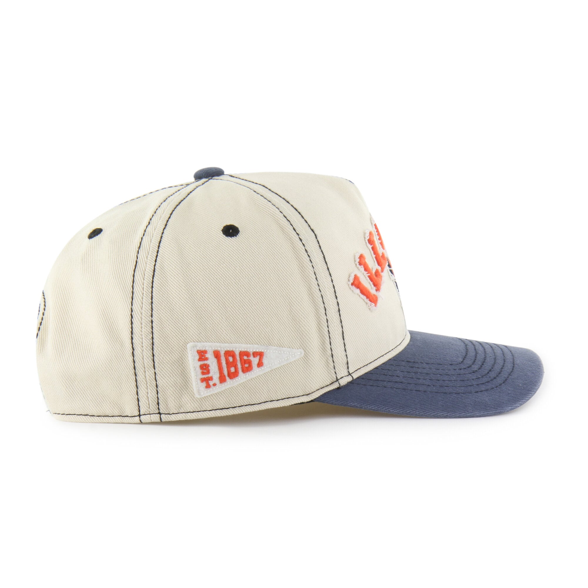 Unisex '47 Tan/Navy Illinois Fighting Illini Well-Worn Calderwood Hitch Adjustable Hat