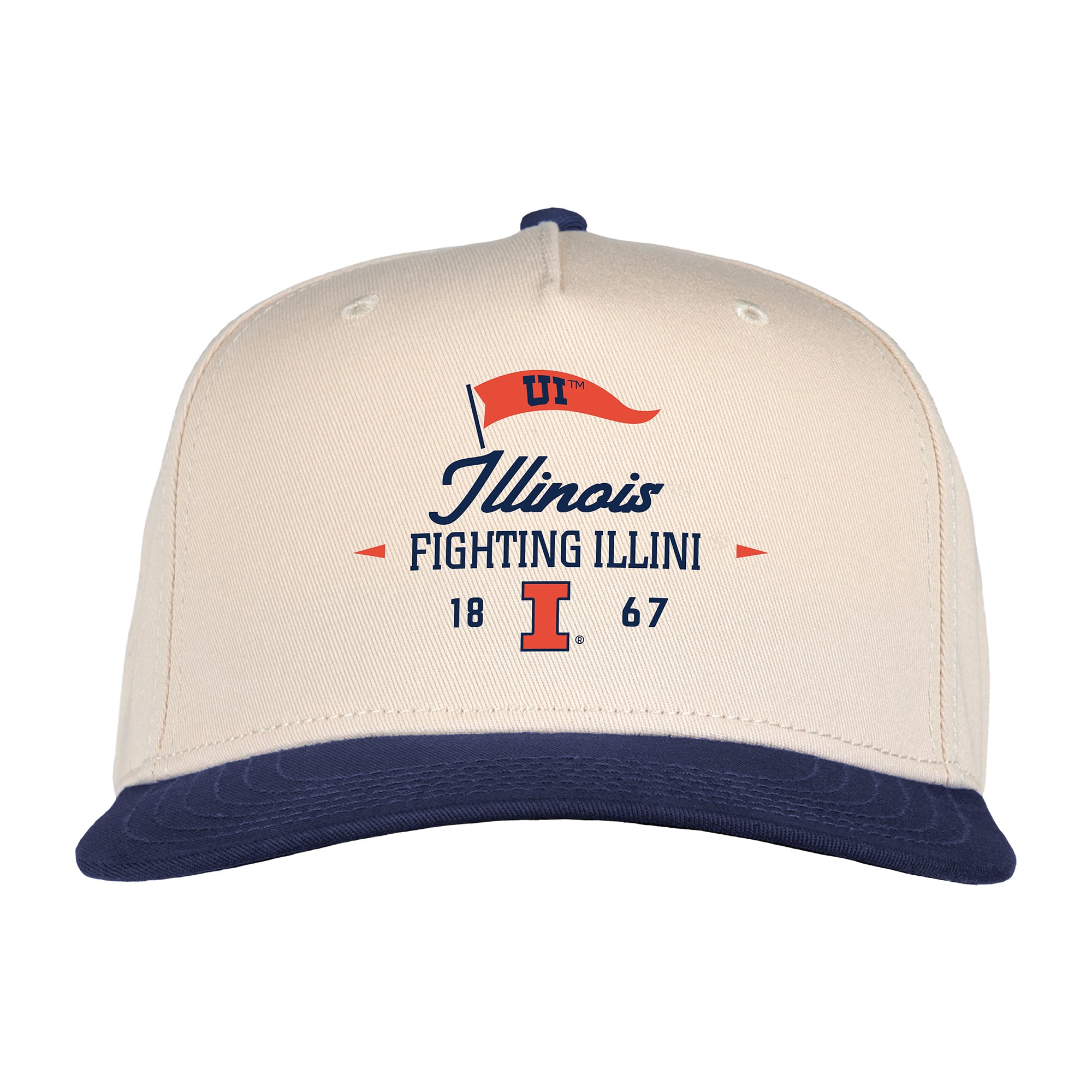 Casquette unisexe crème Ahead Illinois Fighting Illini The 1995 ajustable