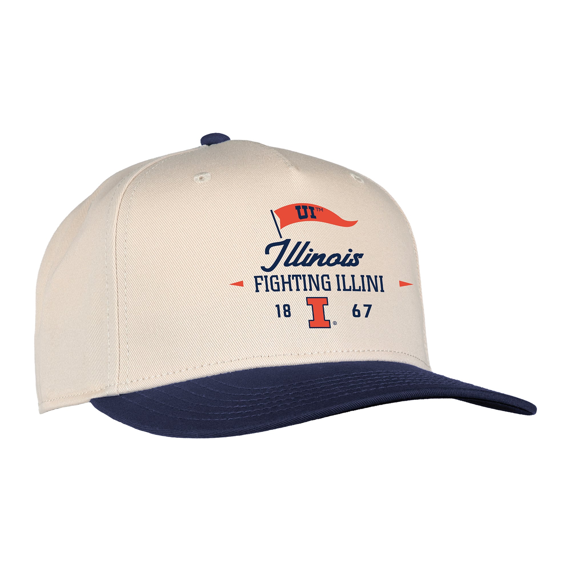 Casquette unisexe crème Ahead Illinois Fighting Illini The 1995 ajustable