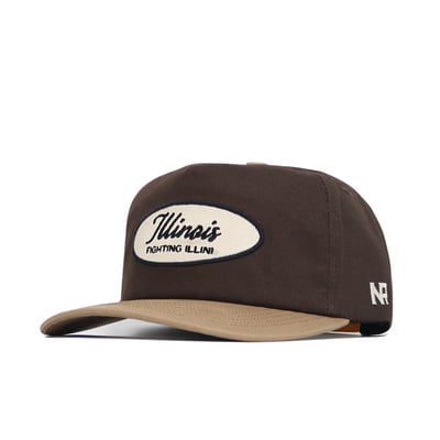  Illinois Fighting Illini No Rivals Unisex Neutral Patch Adjustable Hat - Brown
