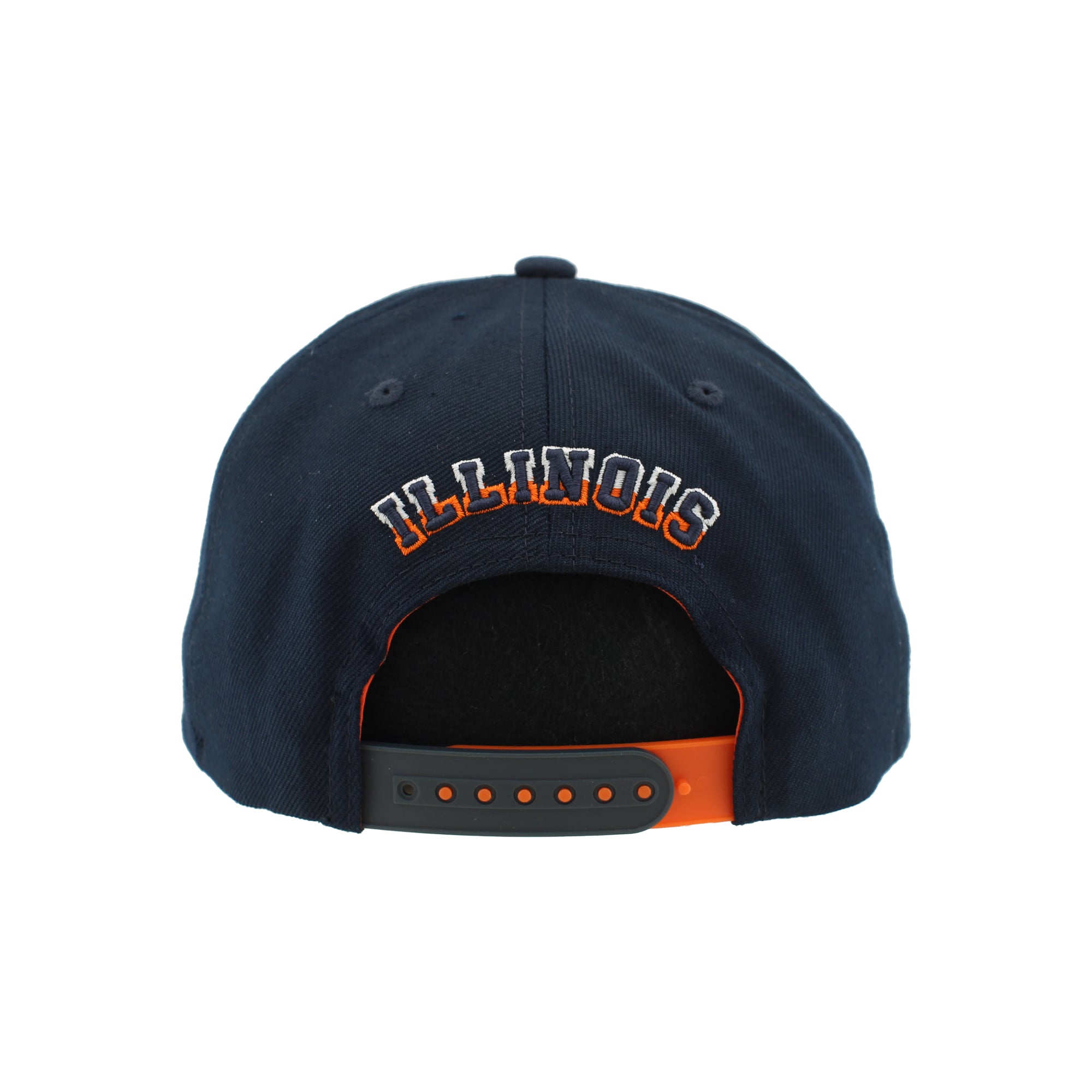 Casquette unisexe Zephyr Navy Illinois Fighting Illini Slice 3D Z11 Snapback