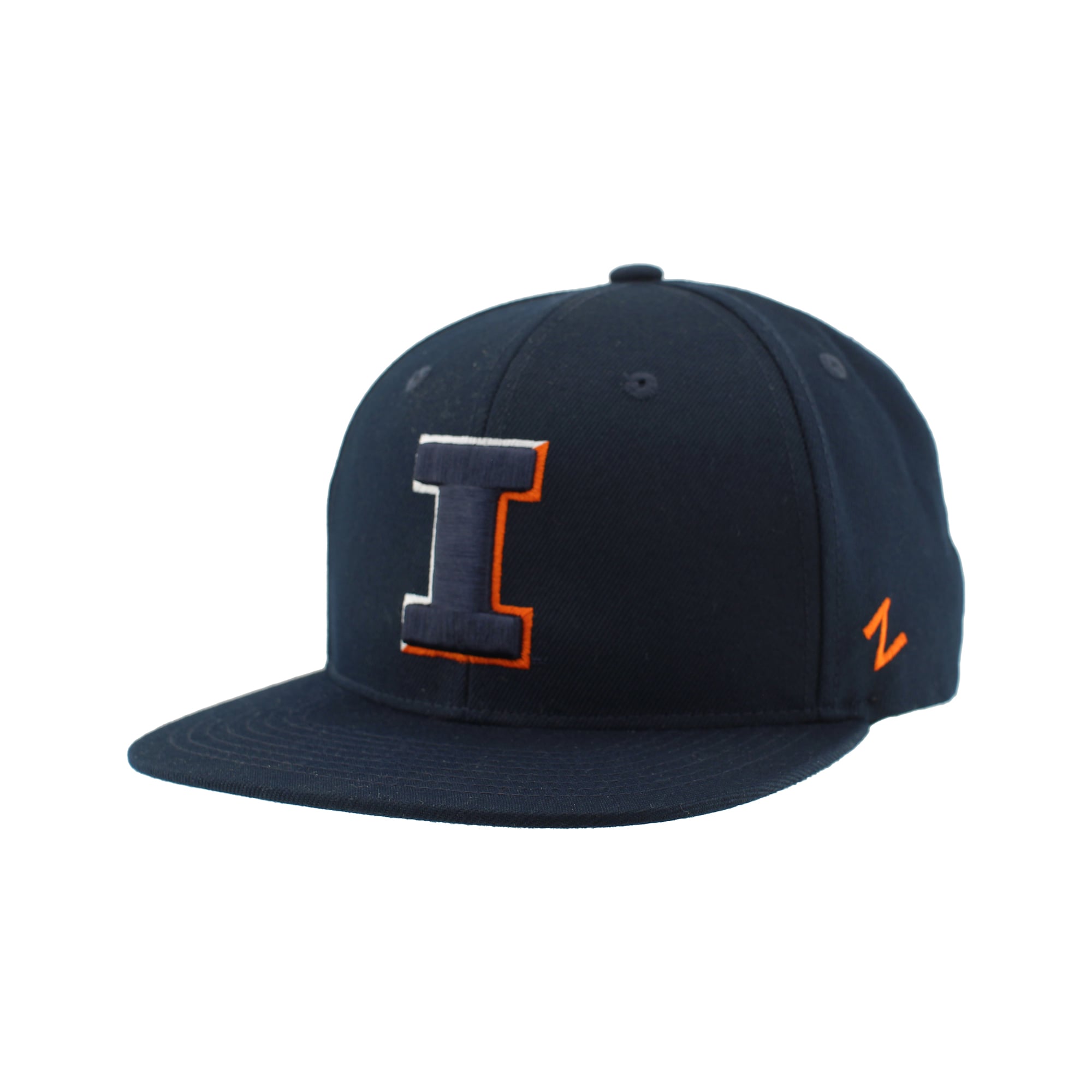 Casquette unisexe Zephyr Navy Illinois Fighting Illini Slice 3D Z11 Snapback