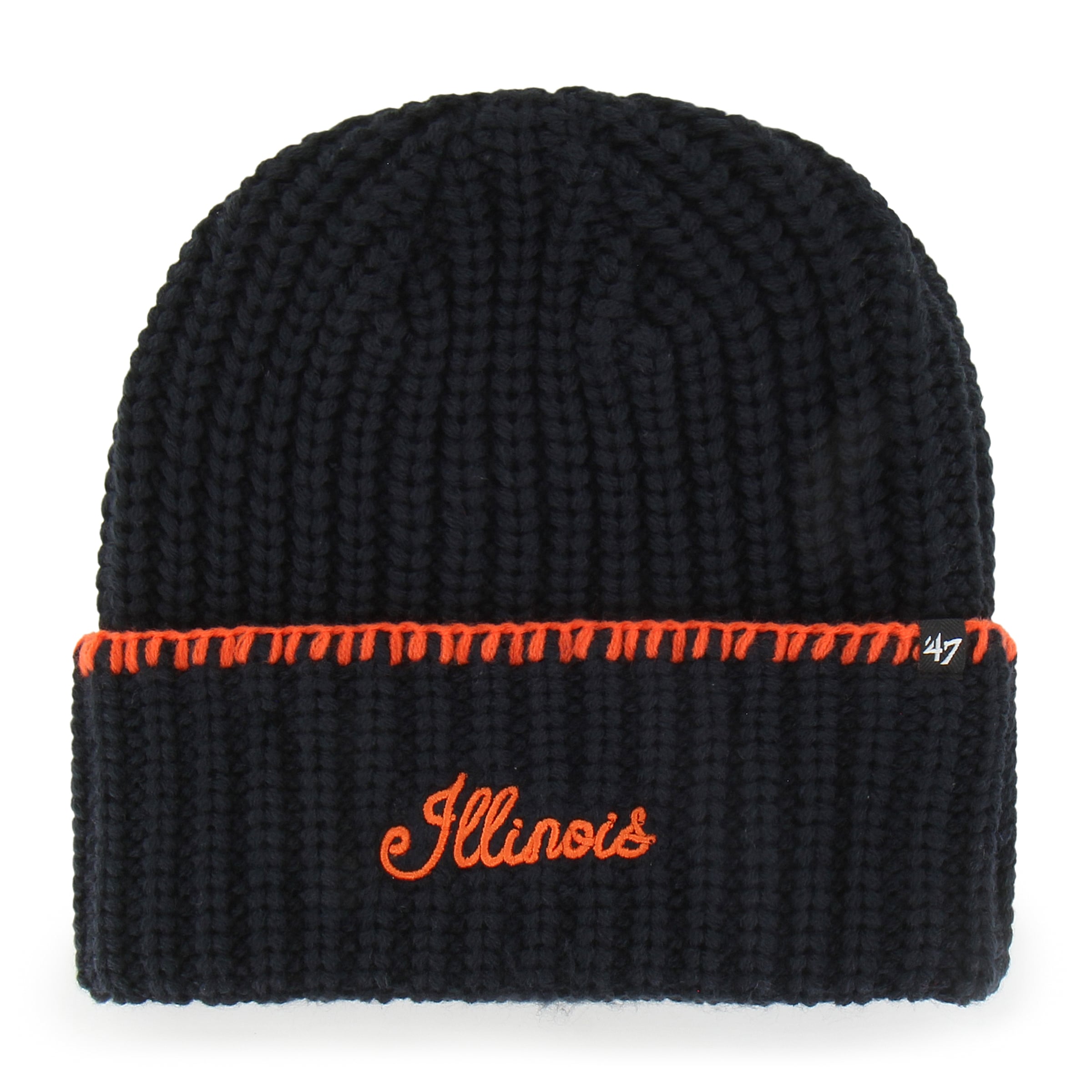 Bonnet à revers en maille point de couverture '47 Navy Illinois Fighting Illini pour femme