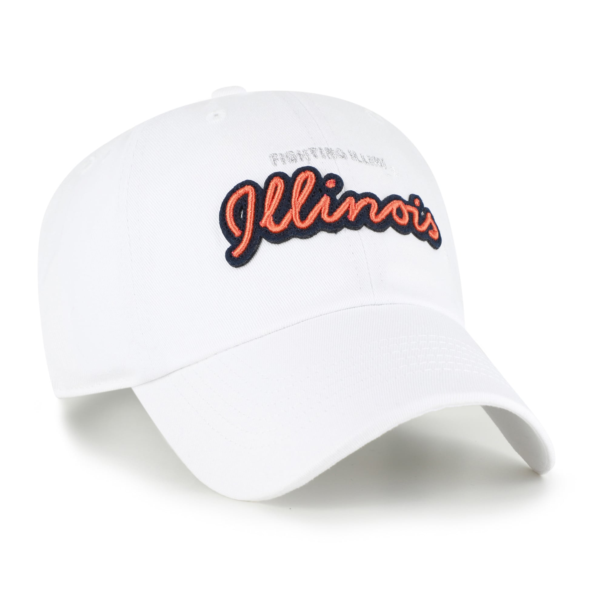 Casquette ajustable '47 White Illinois Fighting Illini Trendy Script Clean Up pour femmes