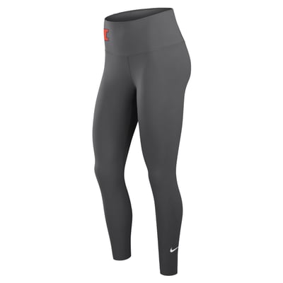 Leggings taille haute Nike One Dri-FIT pour femme, couleurs des Fighting Illini de l'Illinois - Gris