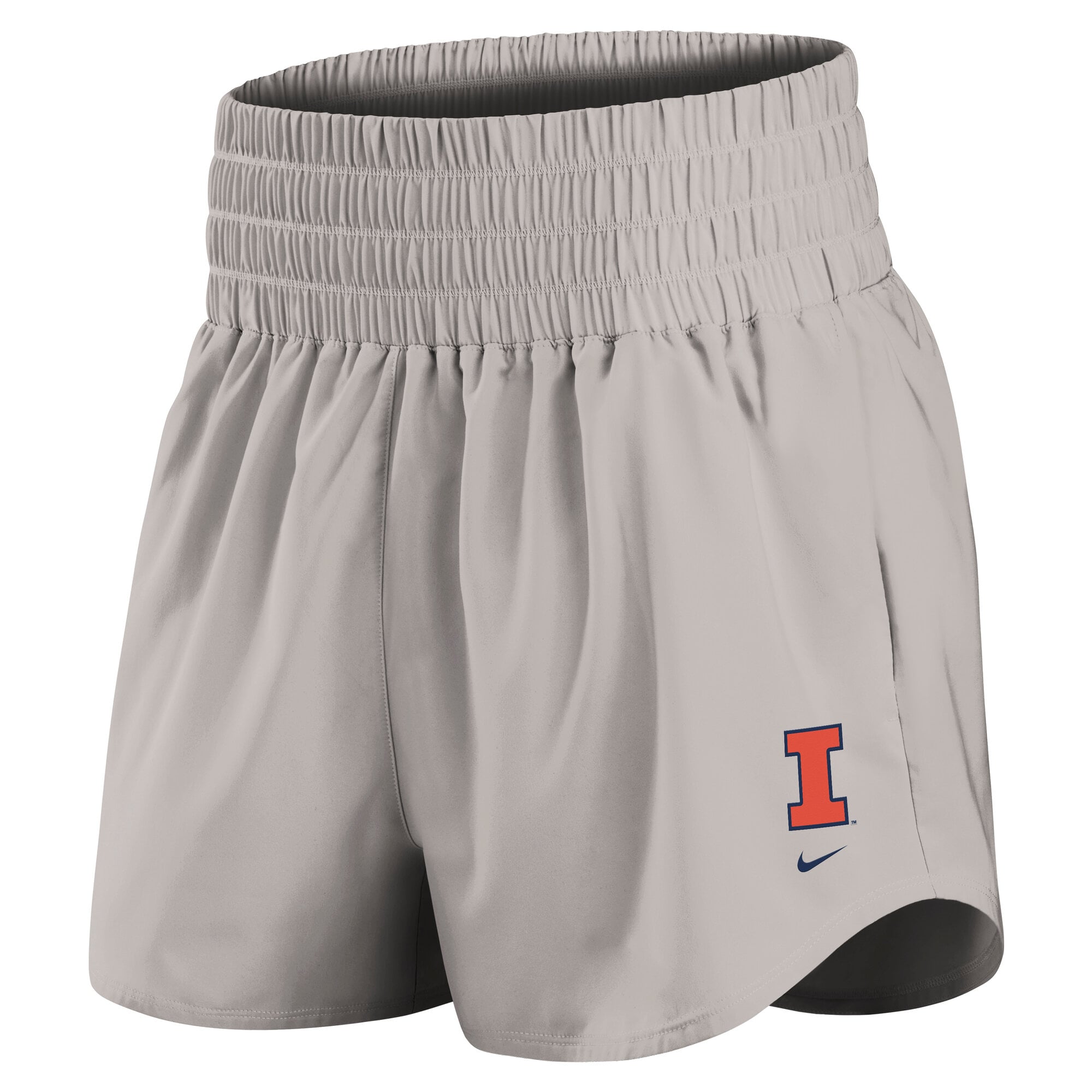 Women's Nike Gray Illinois Fighting Illini Ultra Dri-FIT High-Rise Shorts