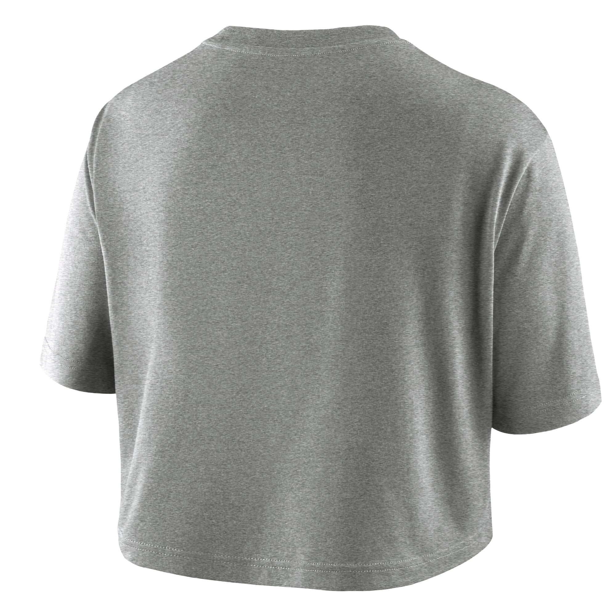 Women's Nike Heather Gray Illinois Fighting Illini Dri-FIT Cropped T-Shirt