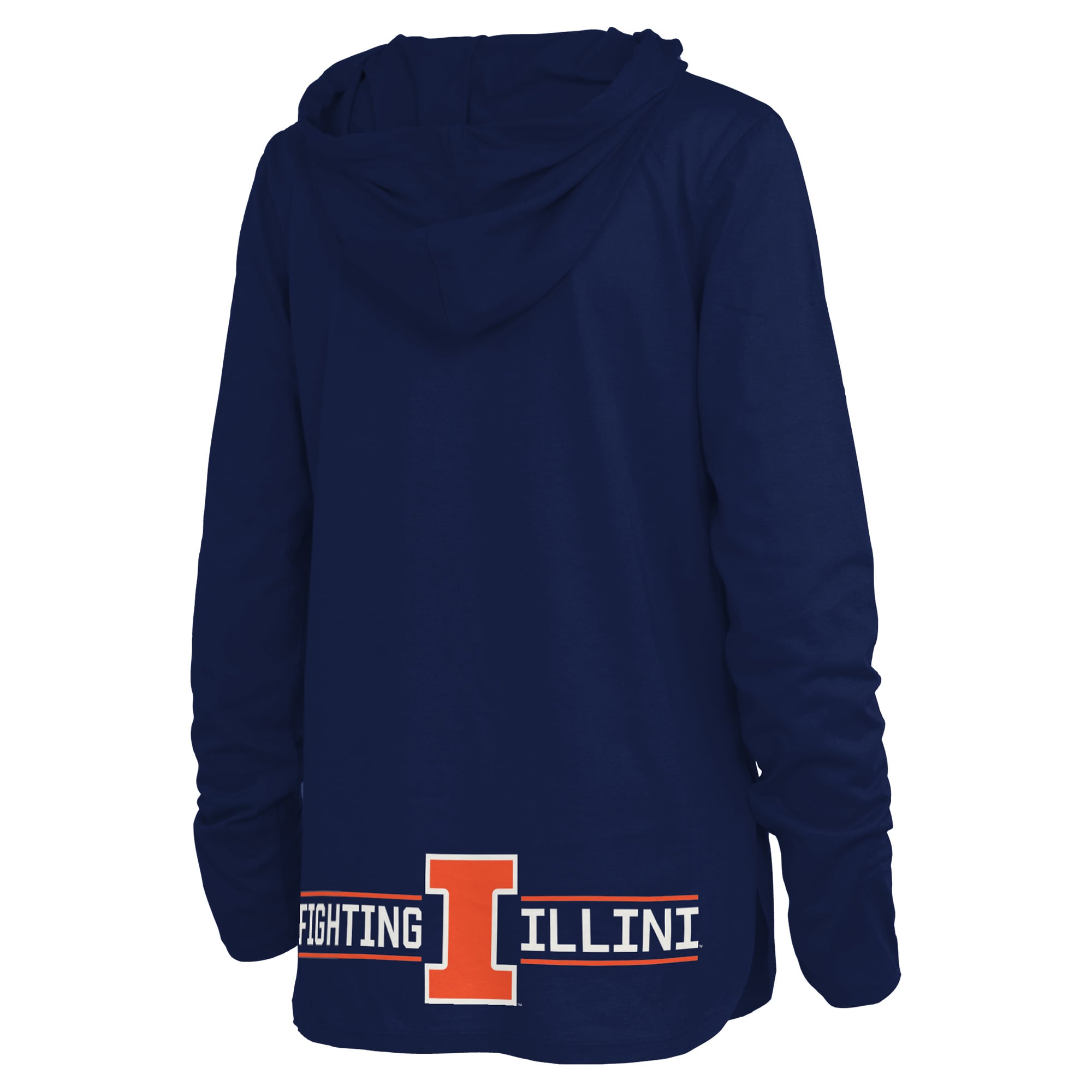 T-shirt à capuche manches longues Allie de l'équipe des Fighting Illini l'Illinois, bleu marine, pour femmes, Pressbox