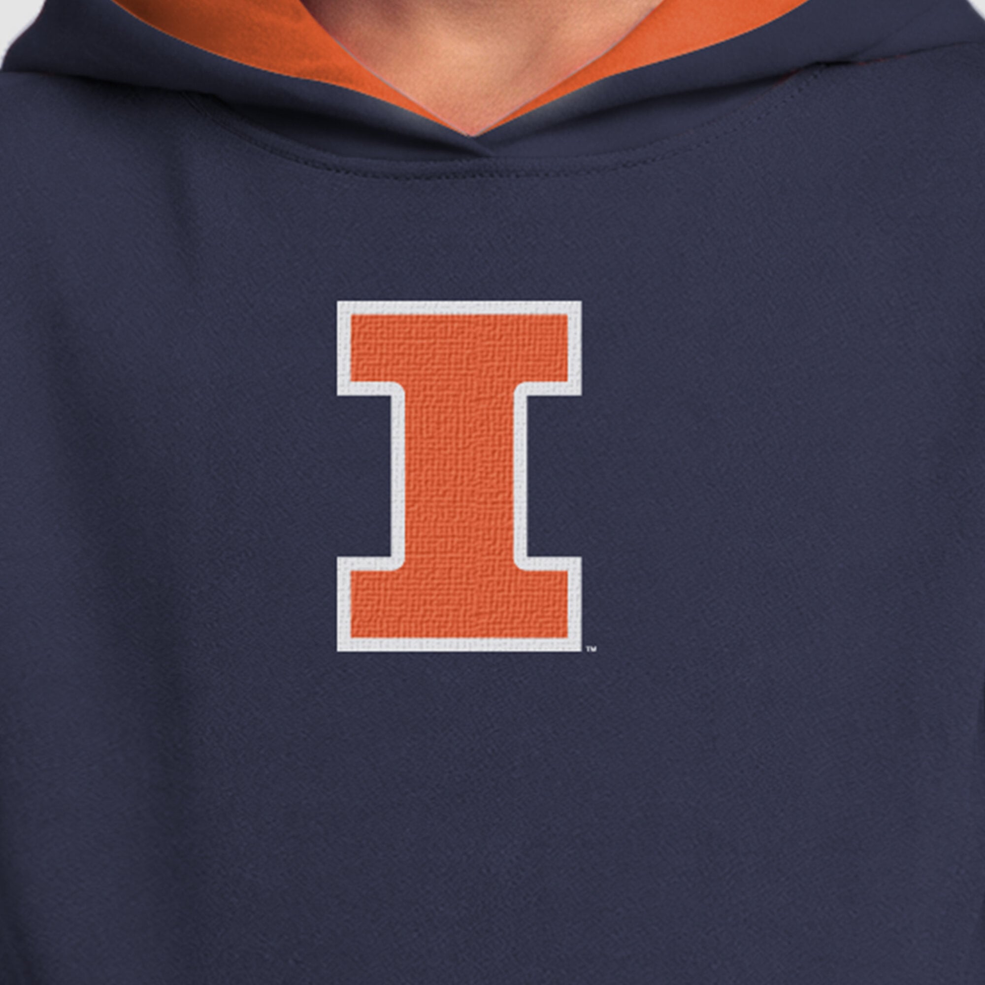 Youth Champion  Navy Illinois Fighting Illini Fleece Hoodie