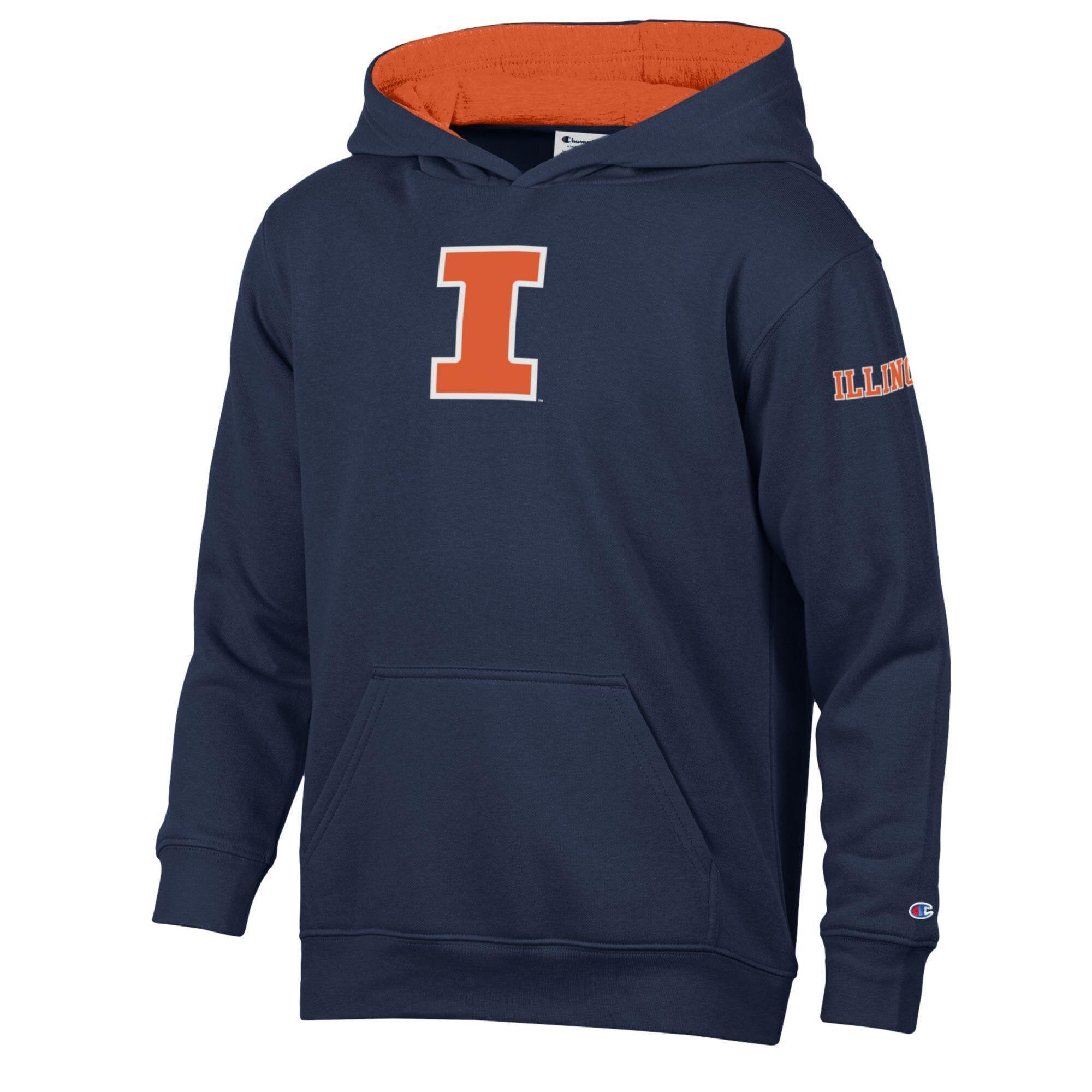 Youth Champion Navy Illinois Fighting Illini Fleece Hoodie