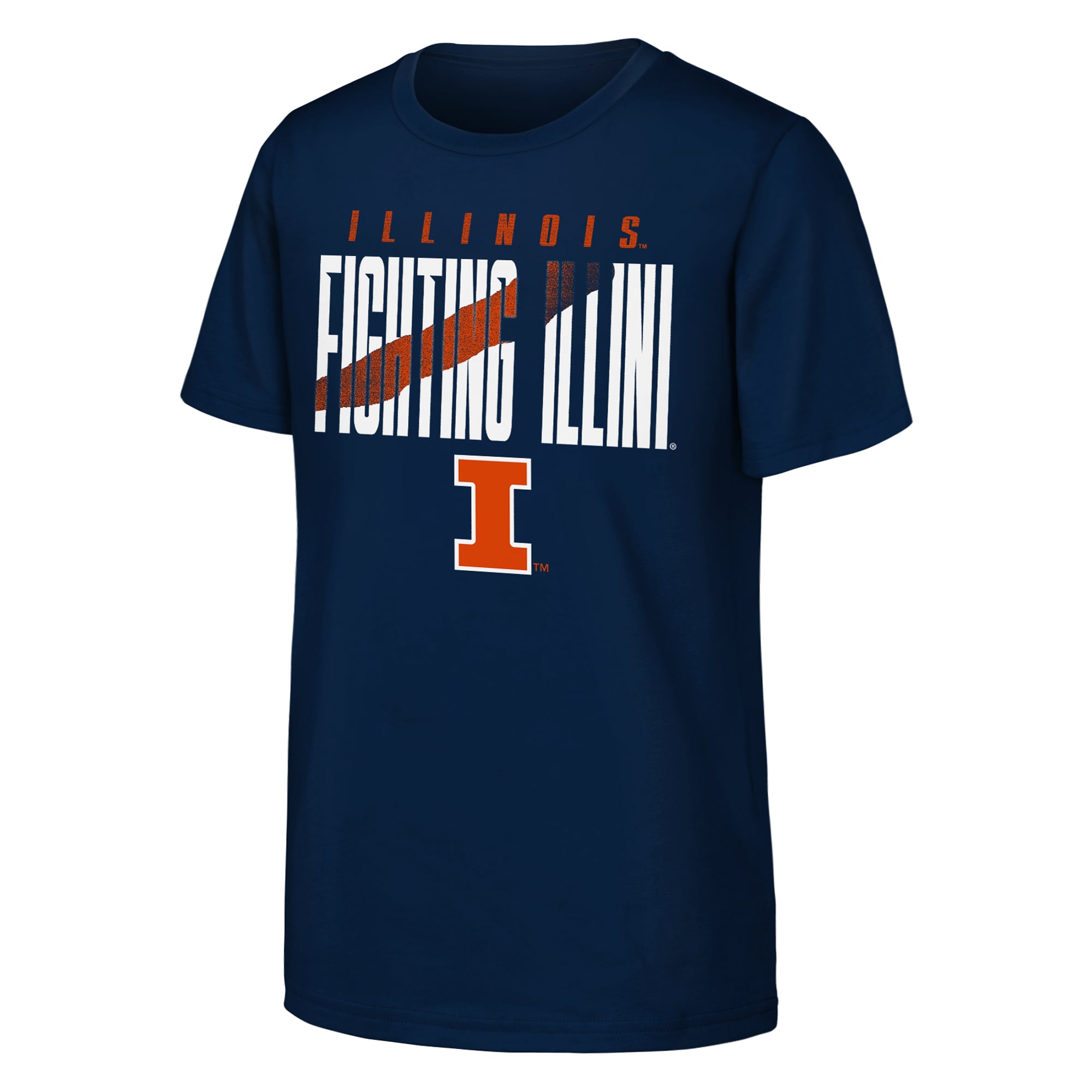 T-shirt à découpes Outerstuff Navy Illinois Fighting Illini pour jeunes