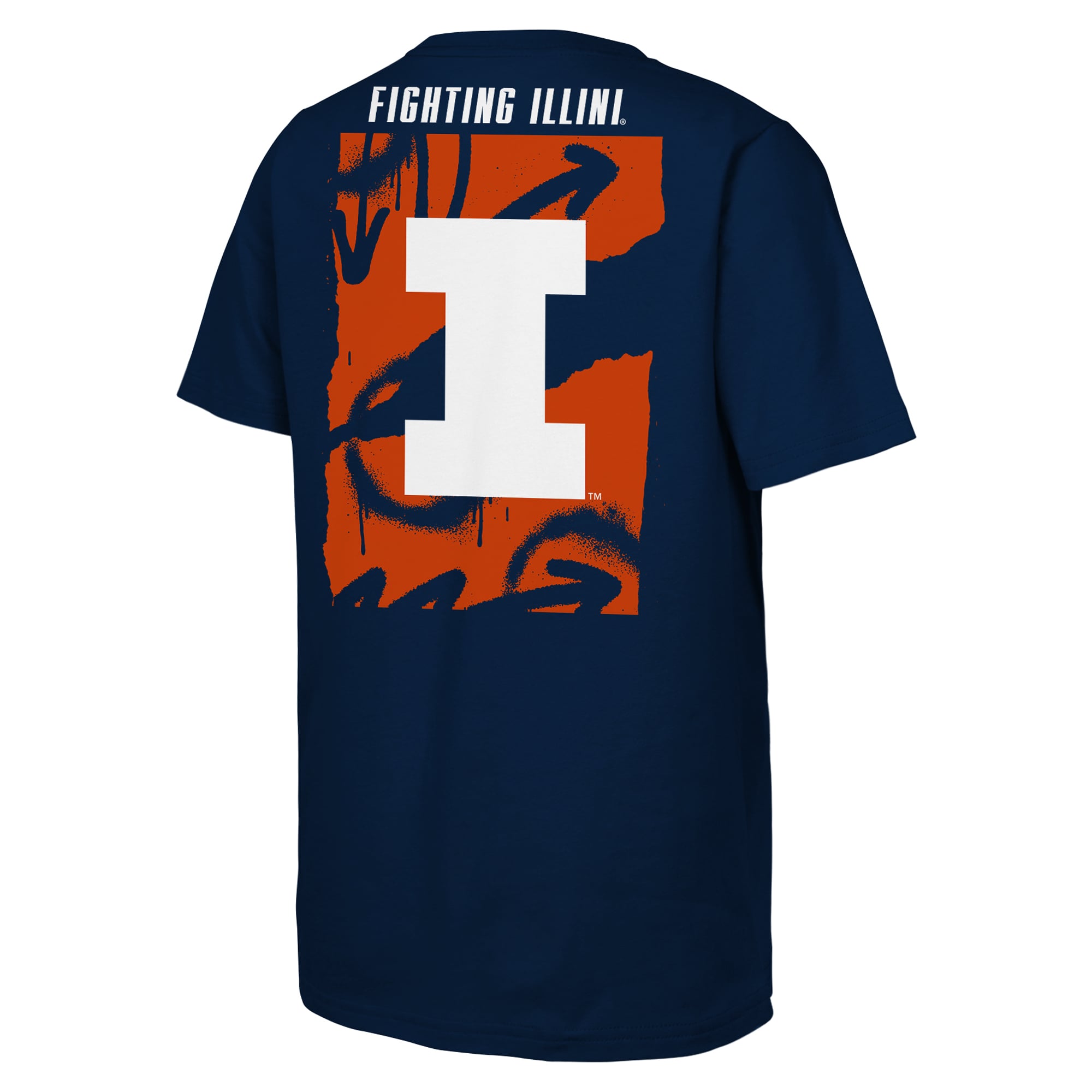 T-shirt à découpes Outerstuff Navy Illinois Fighting Illini pour jeunes