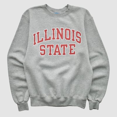 Illinois State Redbirds Champion 2010s Pullover Sweatshirt - Heather Gray - XS by Fanatics Real Vintage
