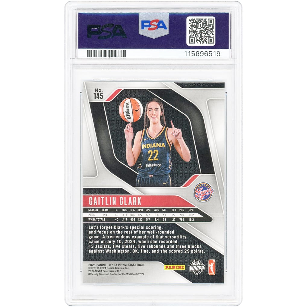Caitlin Clark Indiana Fever 2024 Panini Prizm WNBA #145 PSA ...