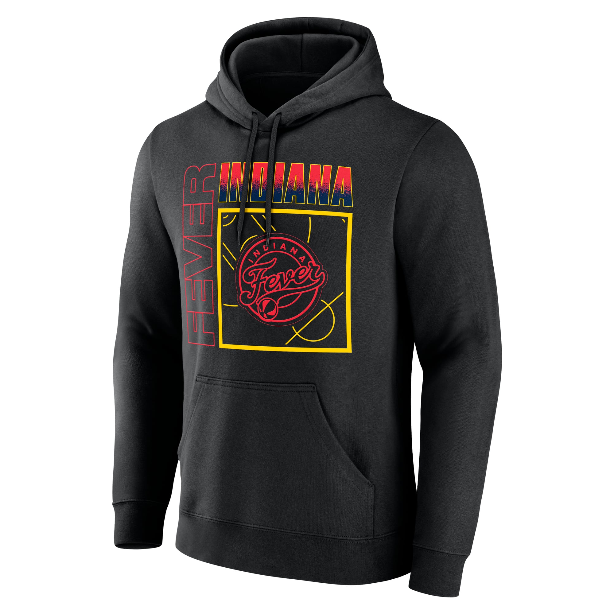 Sweat à capuche noir pour homme Indiana Fever Home Court Pop personnalisé avec nom et numéro