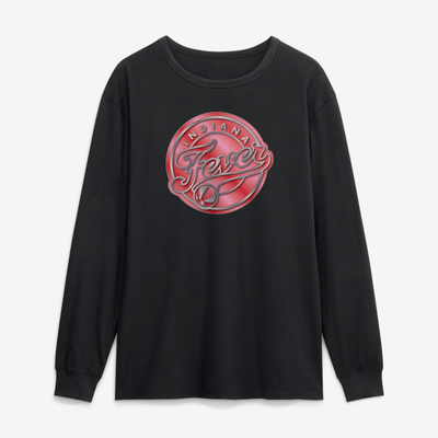 Indiana Fever  Metallic Mascot Long Sleeve T-Shirt - Black