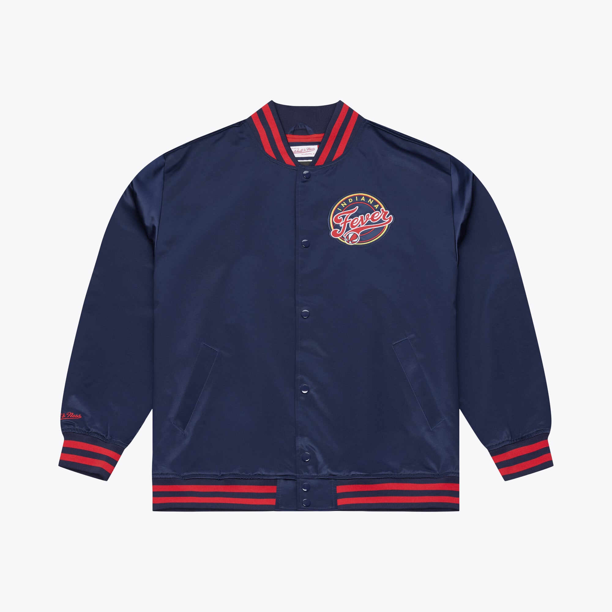 Men's Mitchell & Ness Navy Indiana Fever Lightweight Satin Jacket