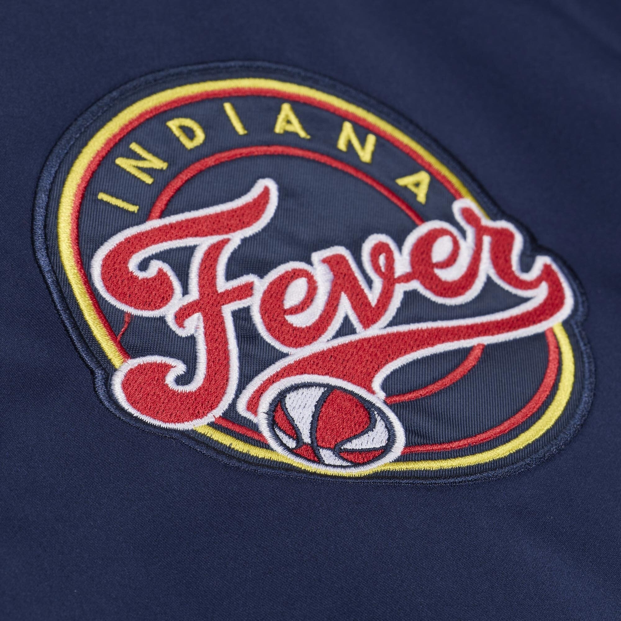 Men's Mitchell & Ness Navy Indiana Fever Lightweight Satin Jacket