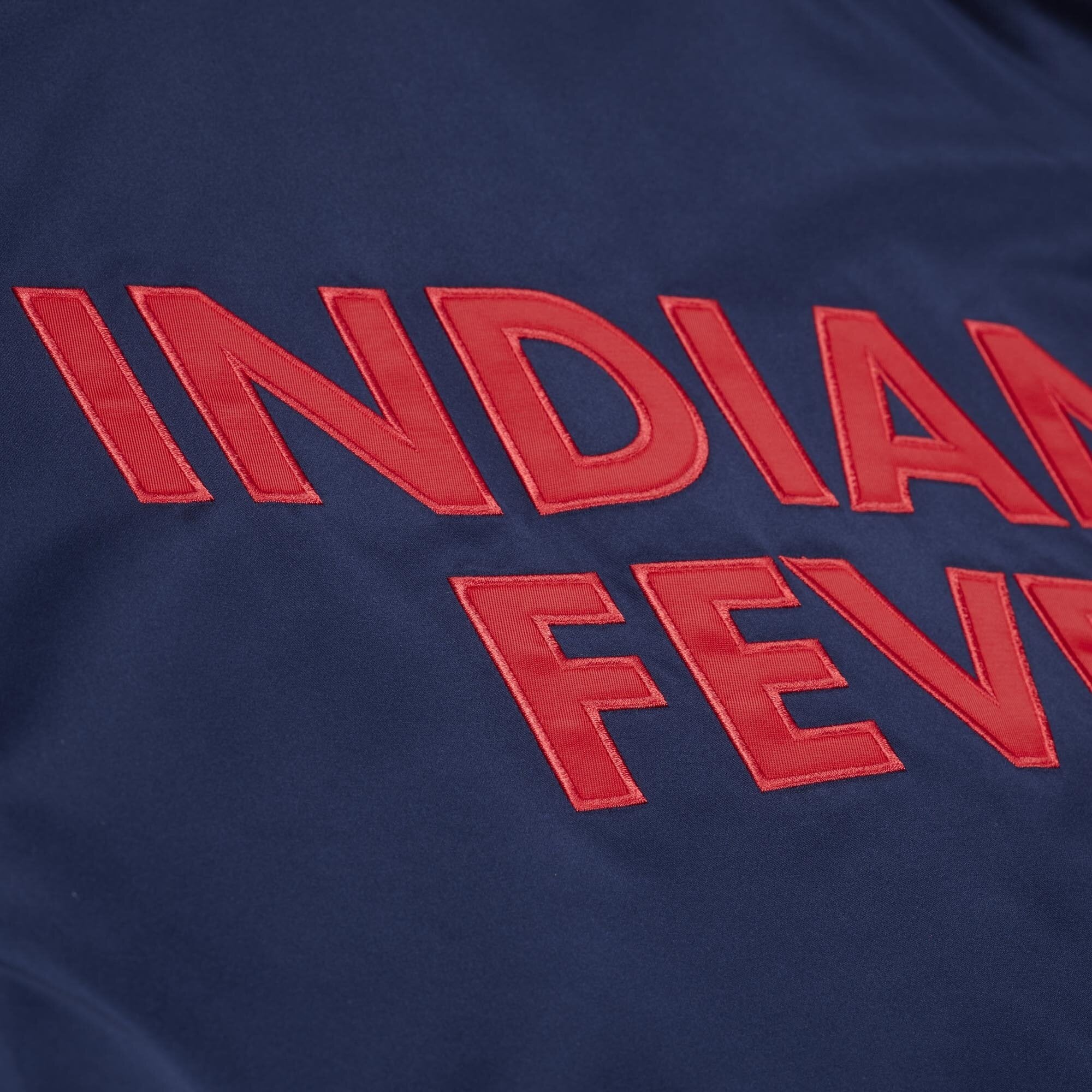 Men's Mitchell & Ness Navy Indiana Fever Lightweight Satin Jacket