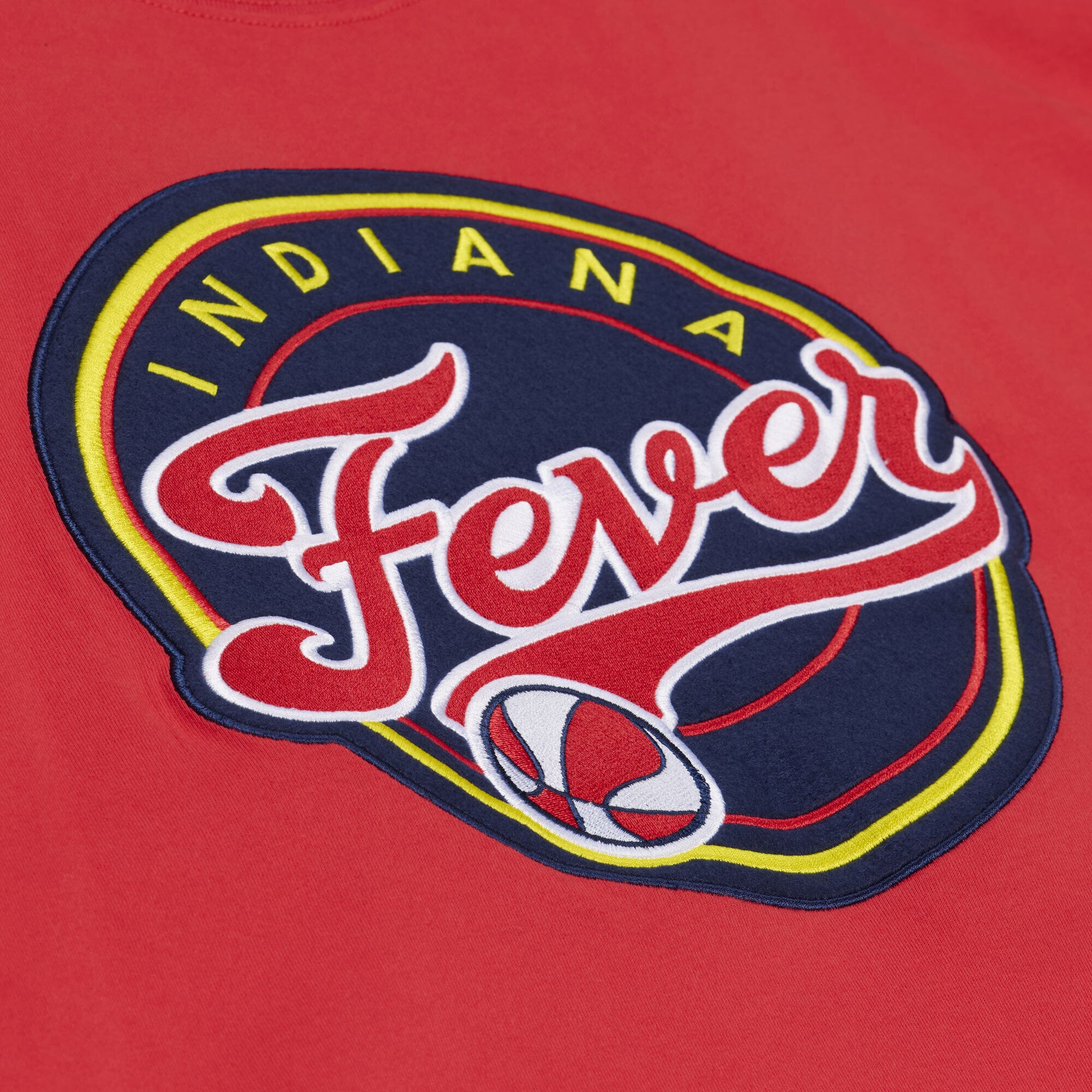 Men's Mitchell & Ness Red Indiana Fever Logo Boxy T-Shirt