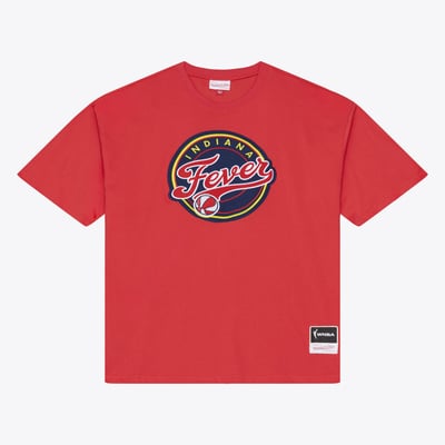 Indiana Fever Mitchell & Ness Logo Boxy T-Shirt - Red
