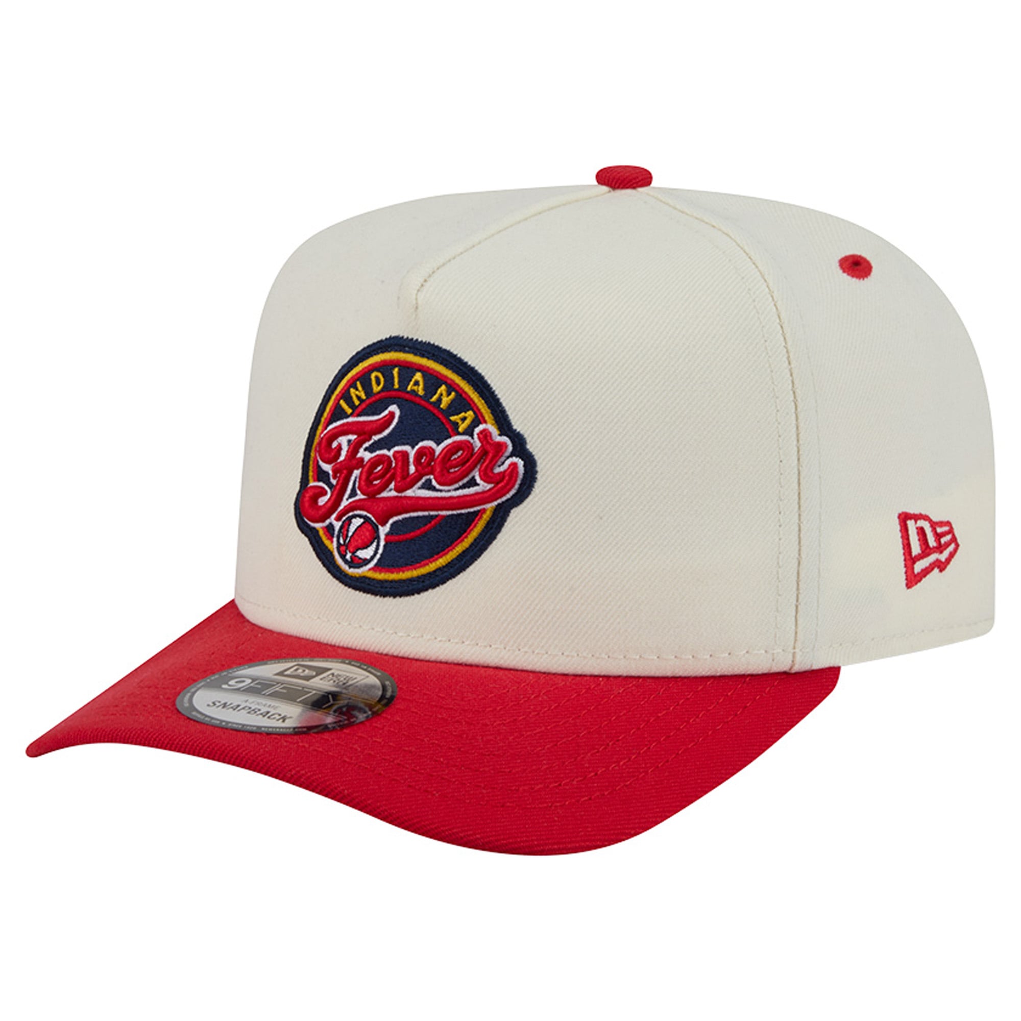 Casquette snapback New Era 9FIFTY A-Frame crème pour homme, logo Indiana Fever