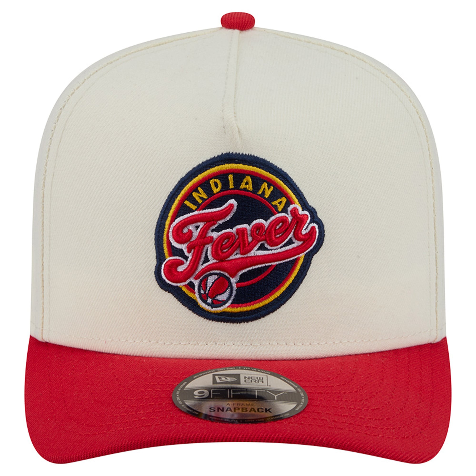 Casquette snapback New Era 9FIFTY A-Frame crème pour homme, logo Indiana Fever